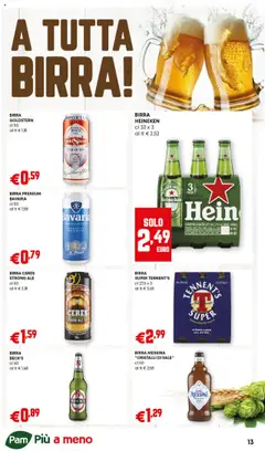 Volantino PAM del 24.07.2025 | Pagina: 13 | Prodotti: Birra, Sale, Ceres, Heineken