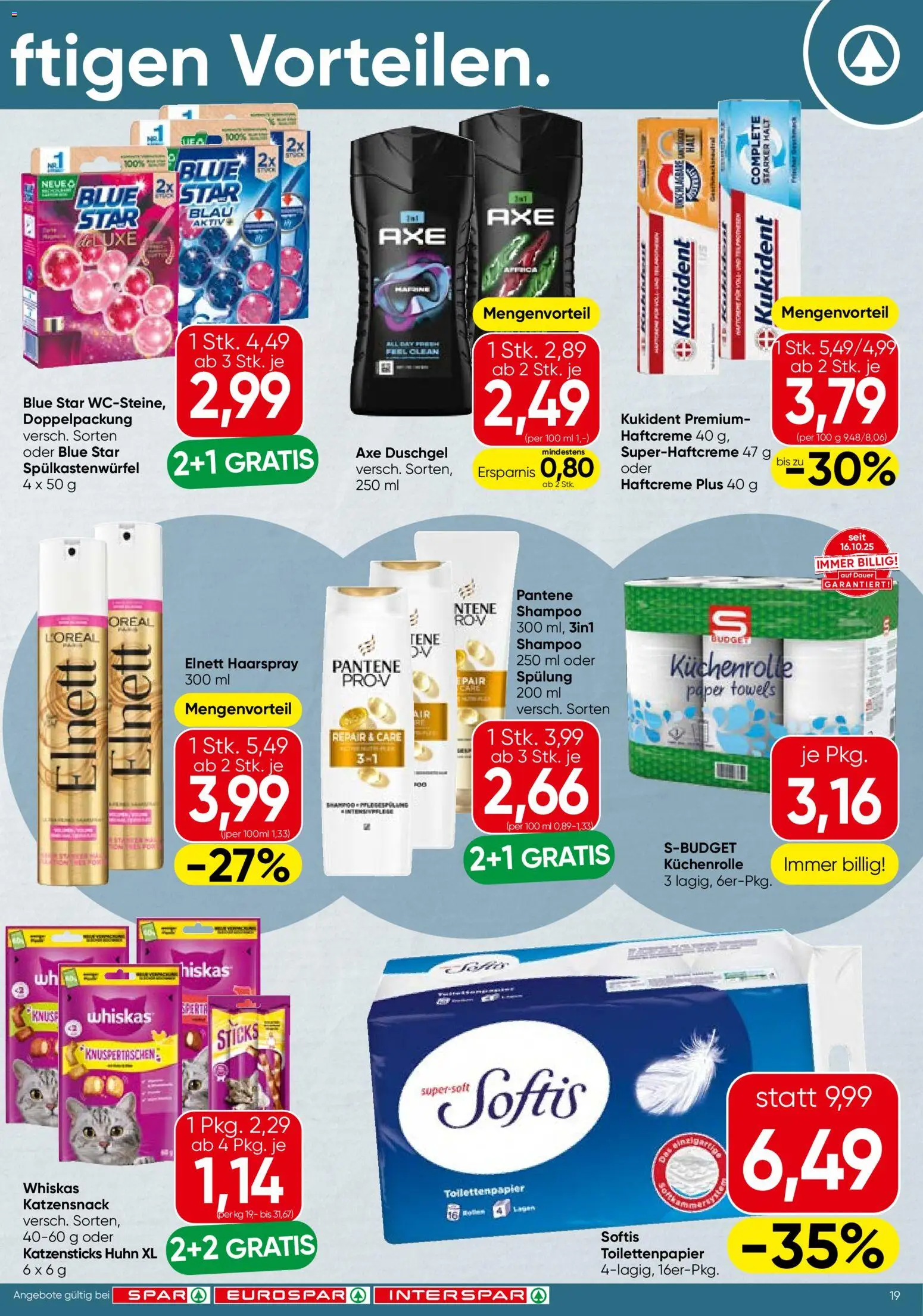 Spar Flugblatt - Salzburg gültig ab 12.02.2026 | Seite: 19 | Produkte: Shampoo, Spülung, Haarspray, Duschgel