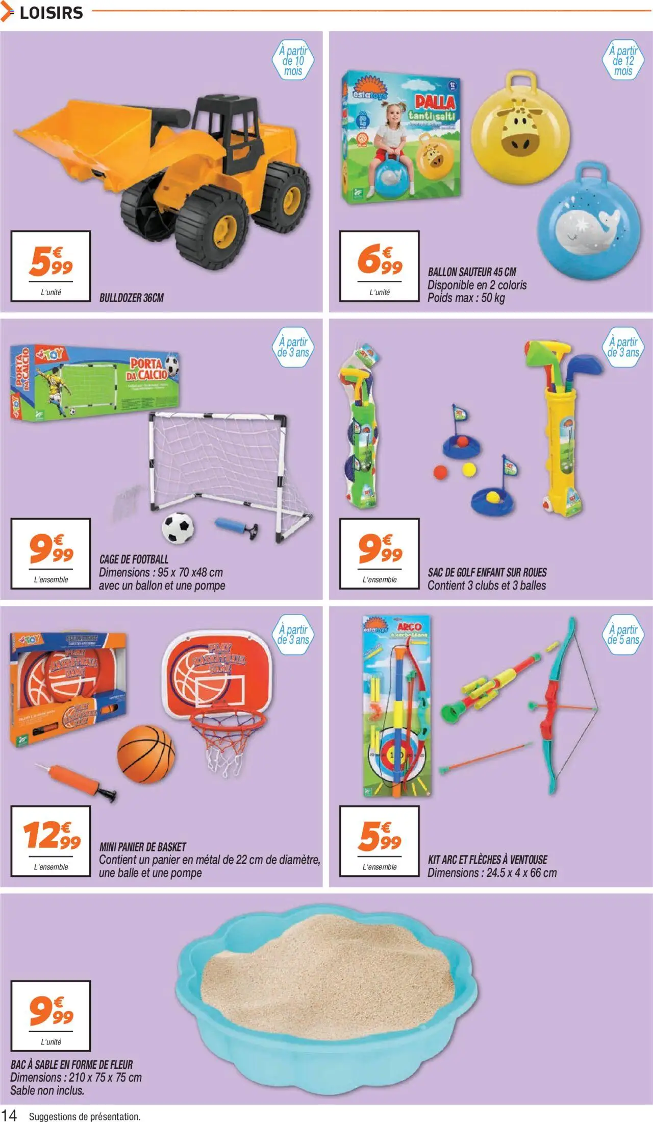  | Page: 14 | Produits: Sac, Poids, Cage de football, Panier