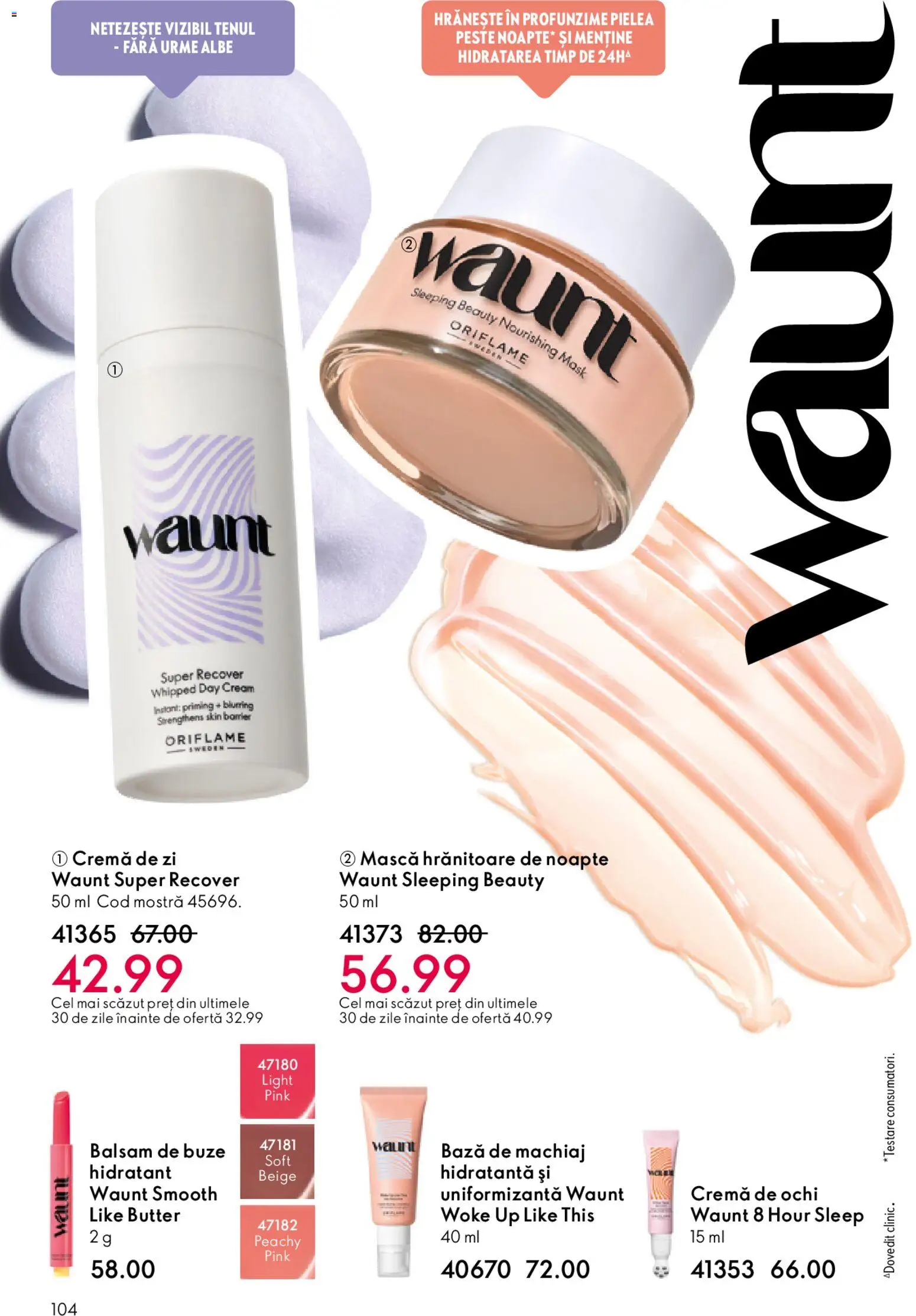 Noul catalog Oriflame – valabil de la 27.05.2026 | Pagină: 104 | Produse: Bază de machiaj, Balsam, Cremă, Pește