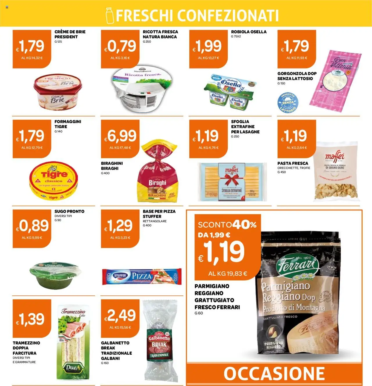 Volantino Ekom del 12.08.2025 | Pagina: 9 | Prodotti: Pasta, Tramezzino, Sugo, Robiola