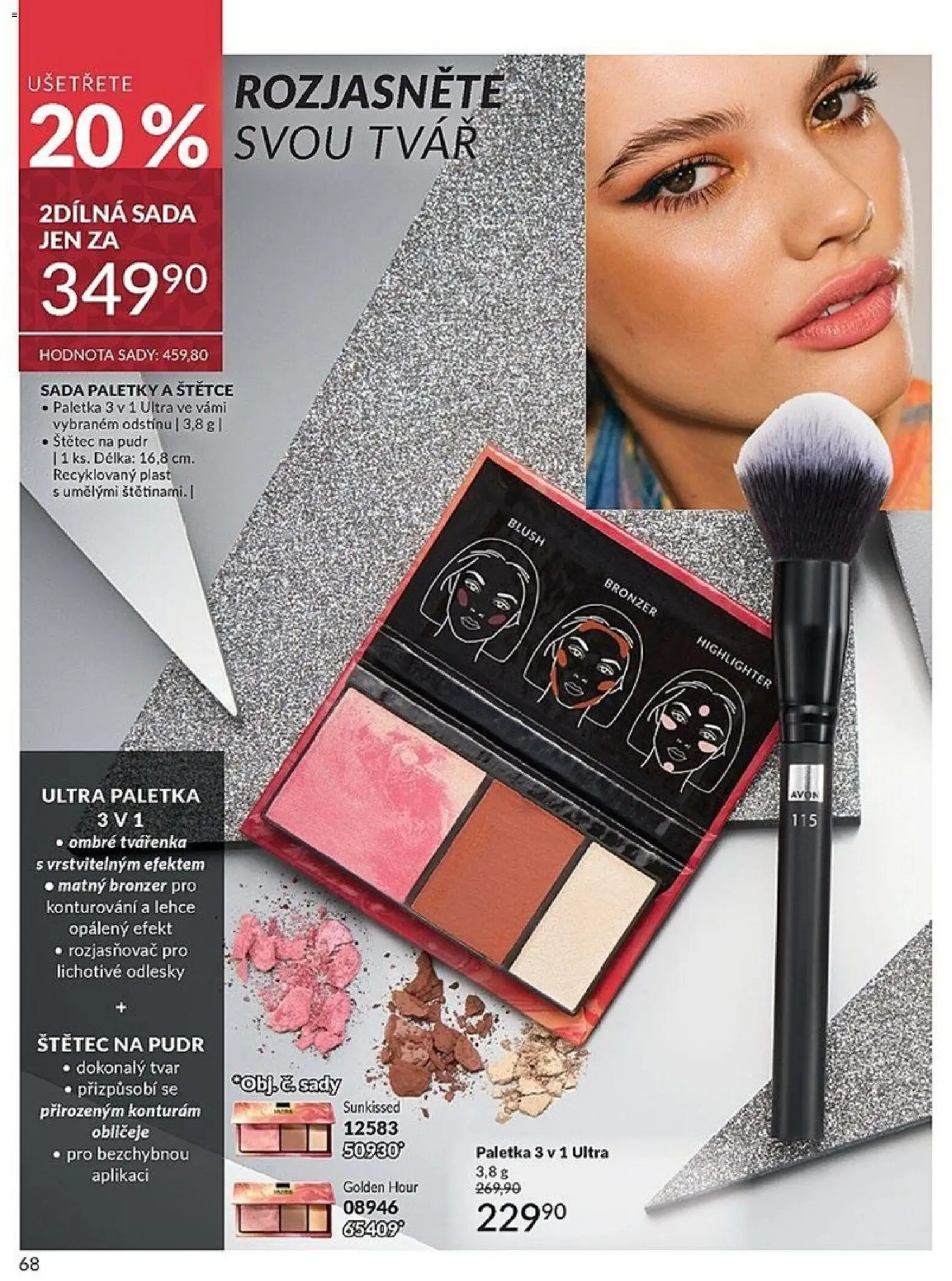 Avon Black Friday od 01.11.2025 | Strana: 68 | Produkty: Pudr, Bronzer, Tvářenka, Štětec