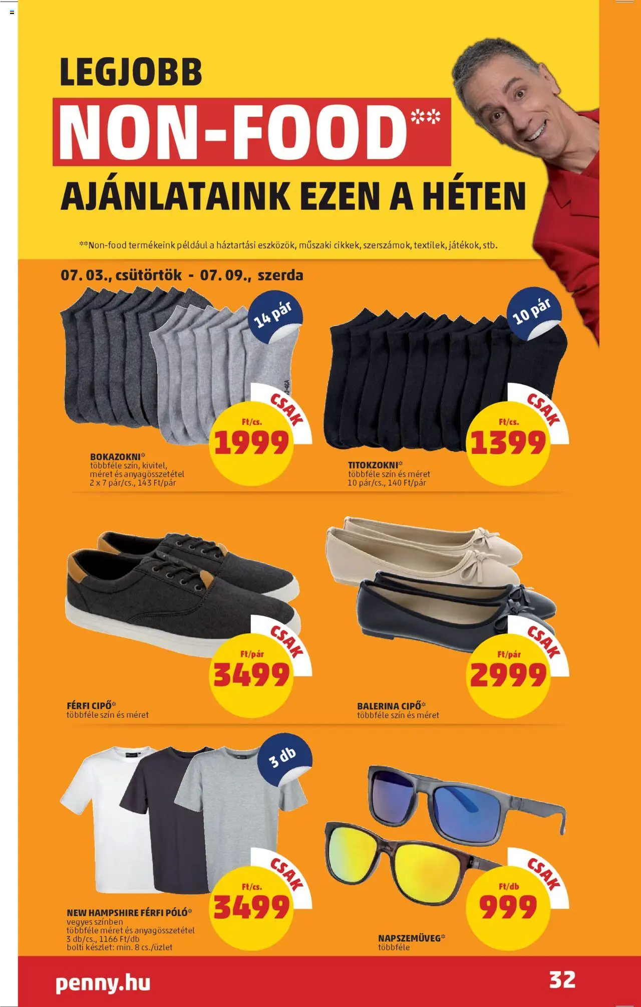 PENNY akciós ujság - amely érvényes a következő dátumtól: 03.07.2025 | Oldal: 36 | Termékek: Balerina cipő, Titokzokni, Bokazokni, Férfi cipő