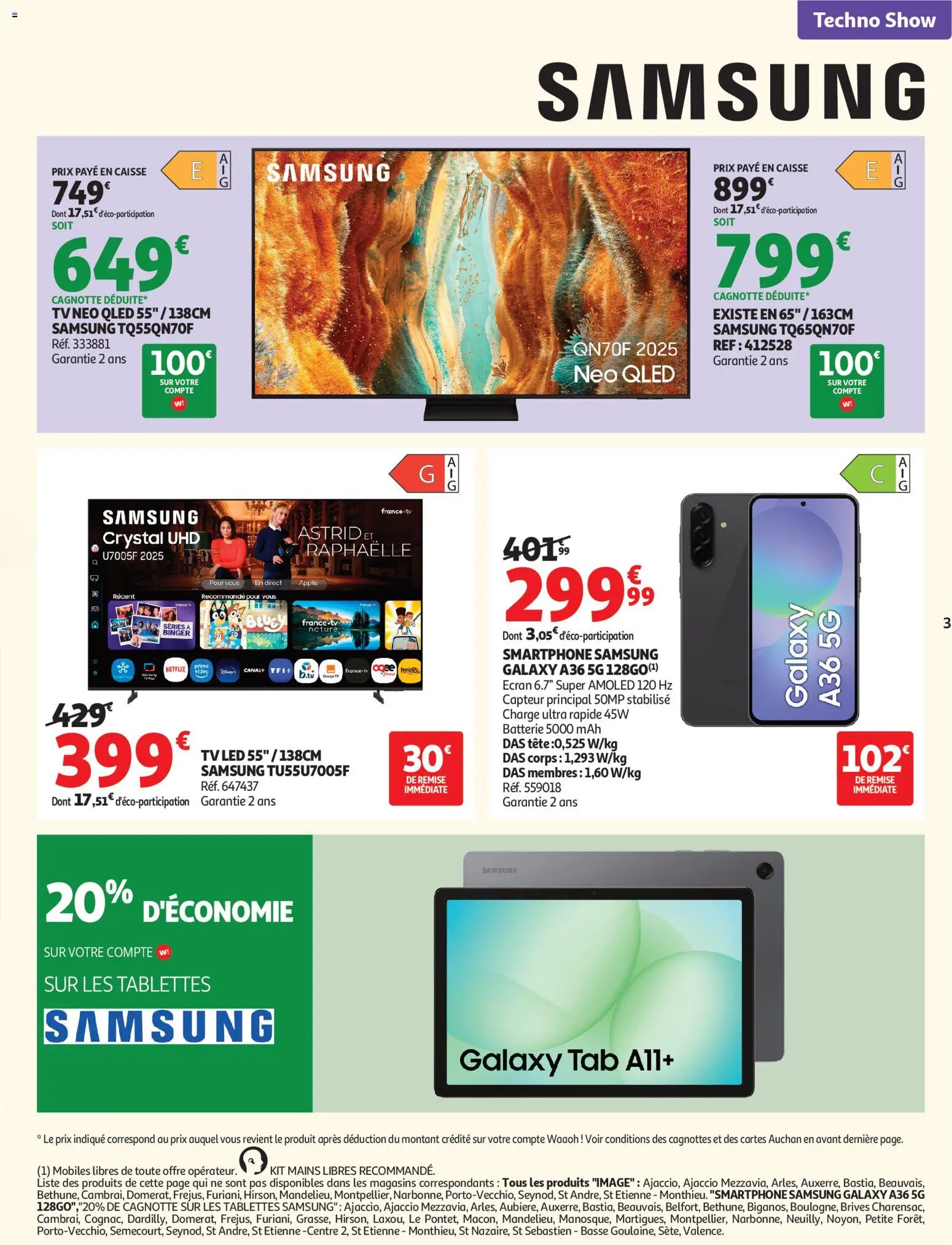 {H1} | Page: 3 | Produits: Smartphone, TV led, Batterie