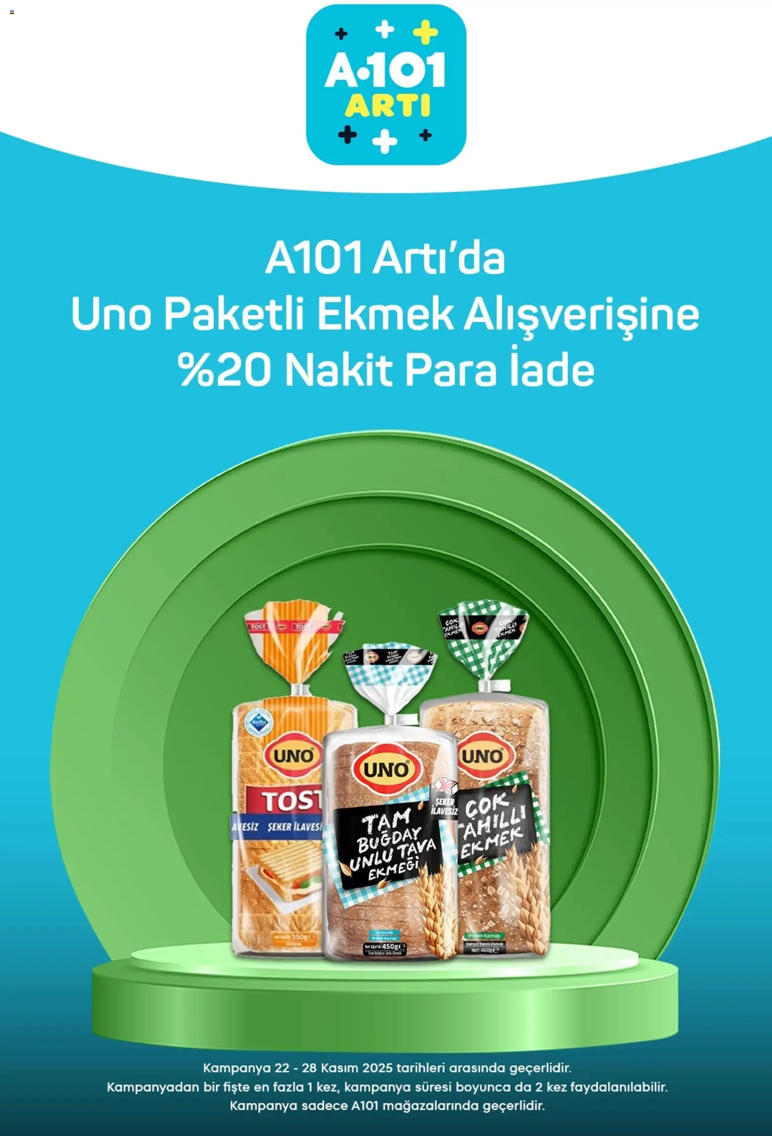 A101 Arti - 22.11.2025 tarihinden itibaren geçerlidir | Sayfa: 2 | Ürünler: Ekmek, Şeker, Ağırlık