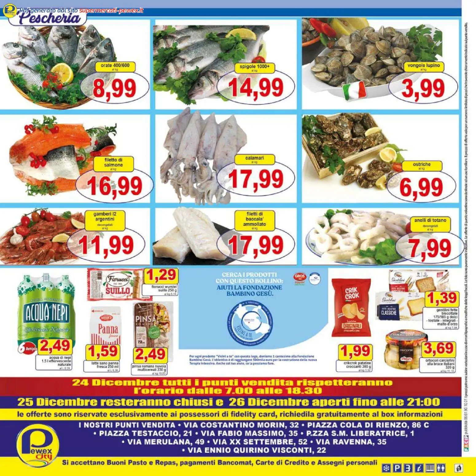 Volantino Pewex del 16.12.2025 | Pagina: 16 | Prodotti: Salmone, Tè, Acqua, Fette biscottate