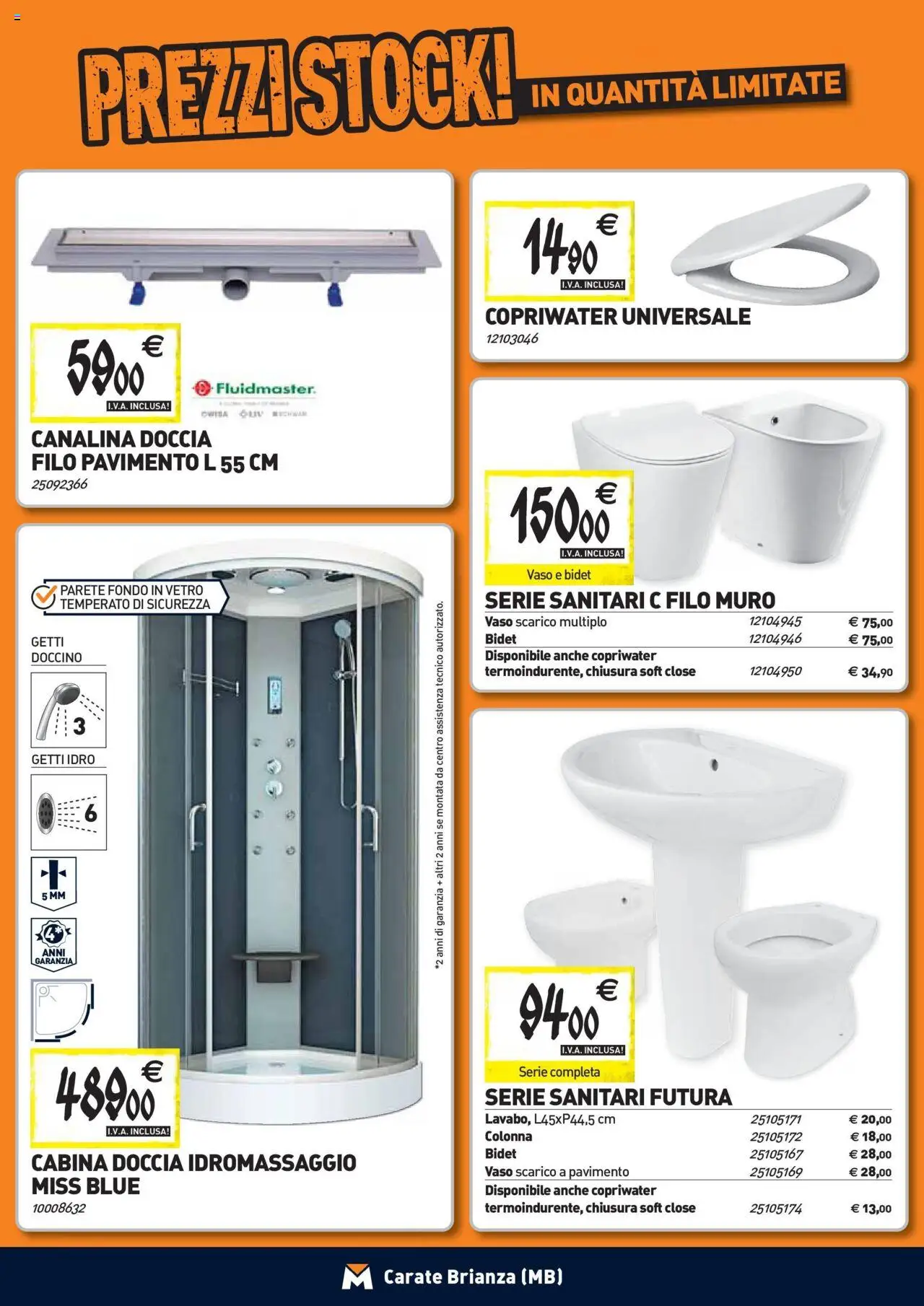 Volantino TECNOMAT del 24.09.2025 | Pagina: 3 | Prodotti: Pavimento, Doccia, Vaso