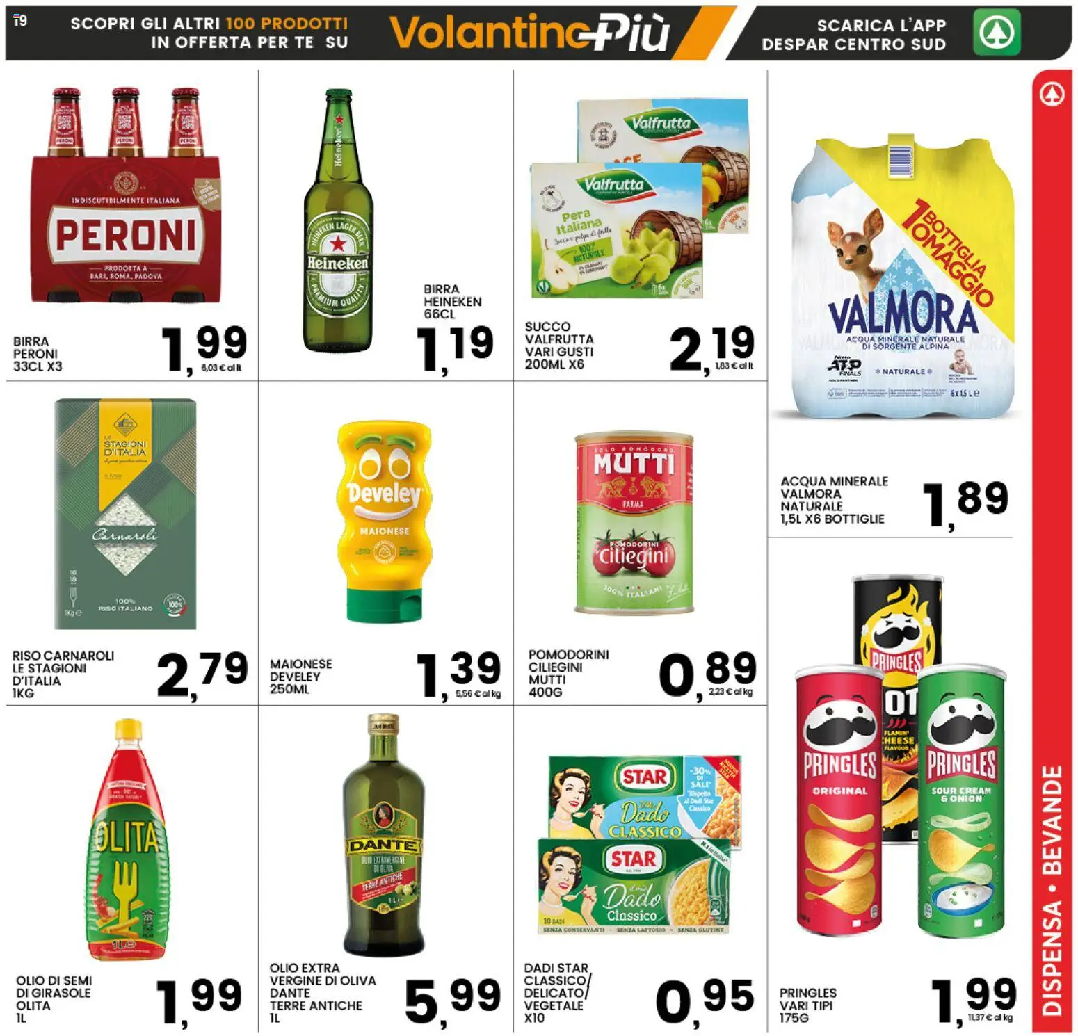 Volantino Interspar del 09.04.2026 | Pagina: 19 | Prodotti: Pomodorini, Frutta, Olio, Acqua minerale
