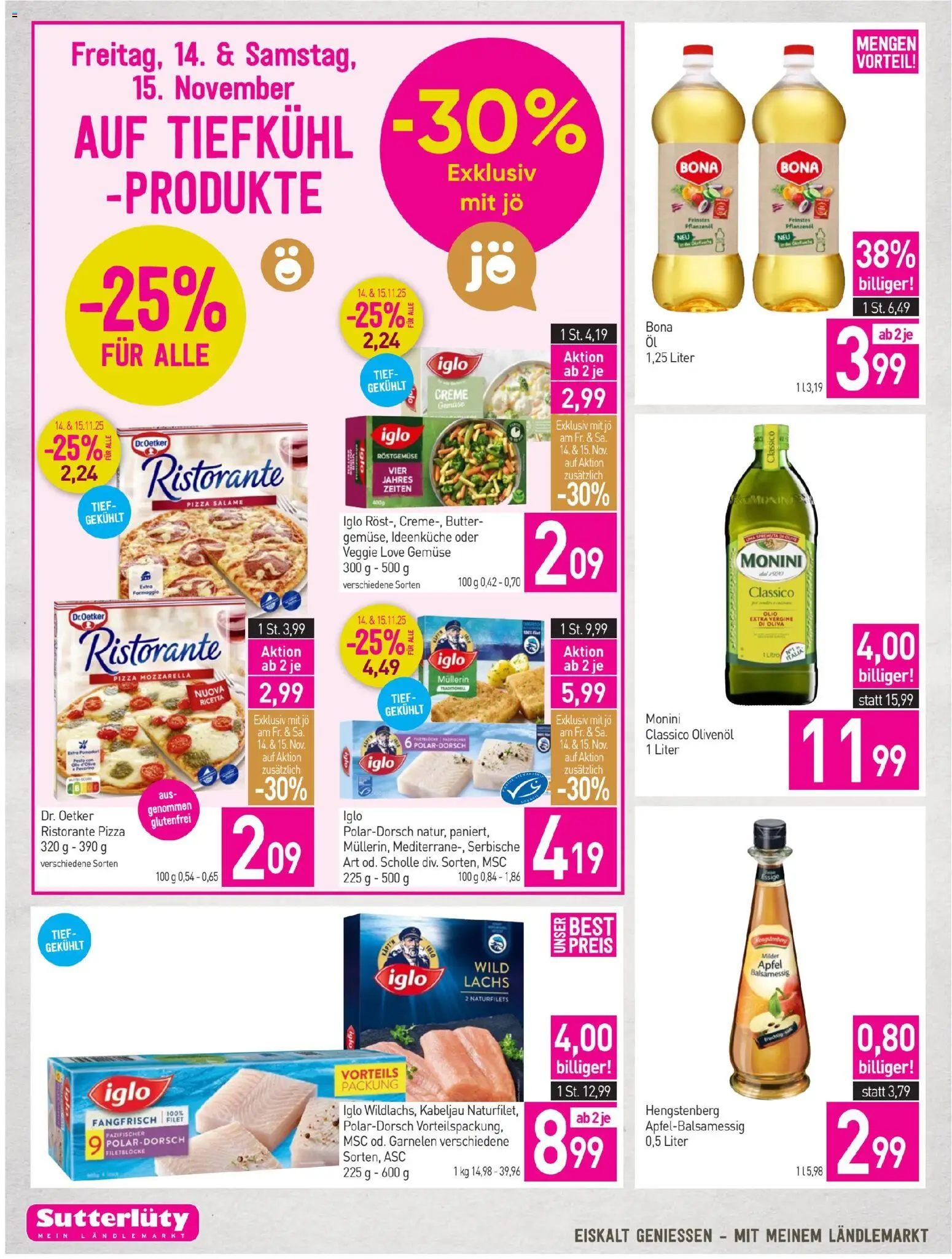 Sutterlüty Flugblatt gültig ab 13.11.2025 | Seite: 18 | Produkte: Gemüse, Butter, Pizza, Äpfel