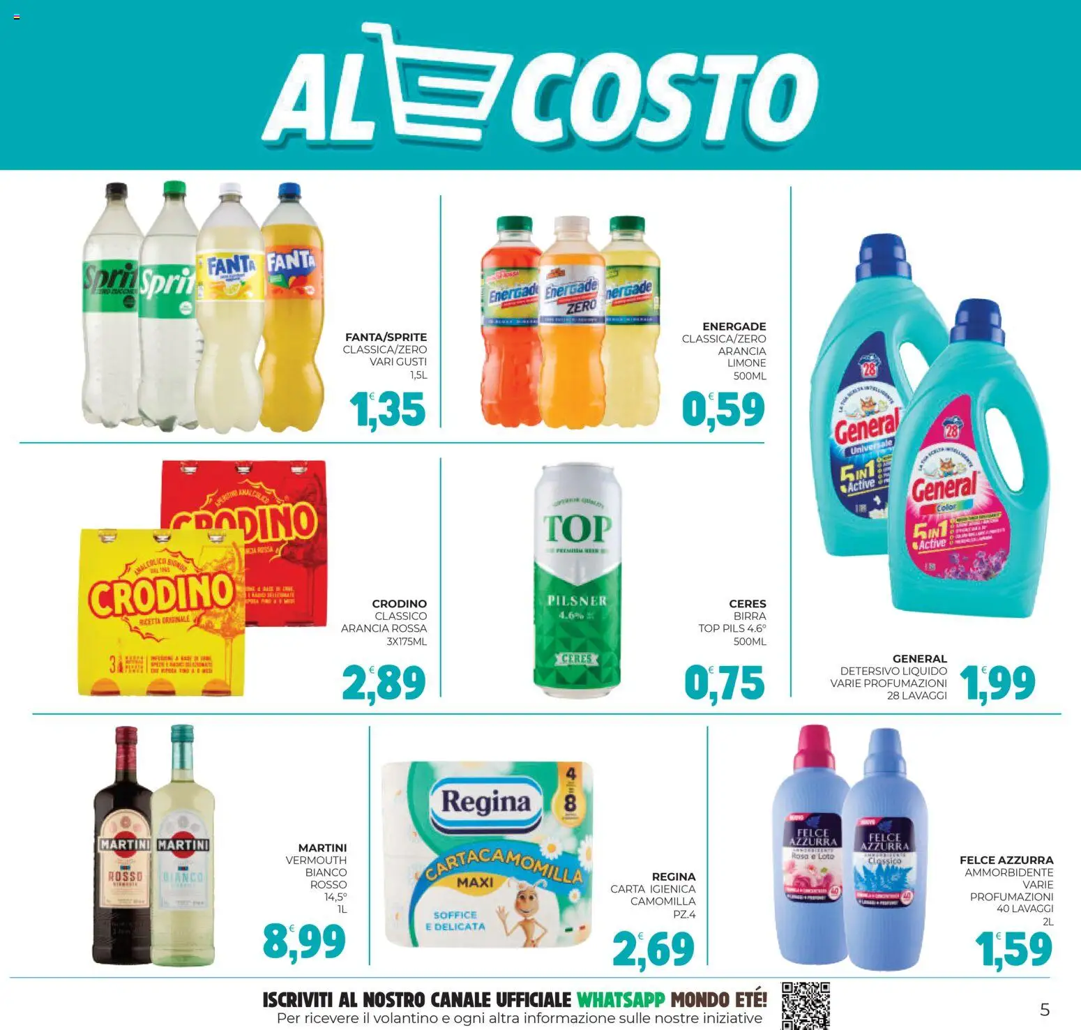 Volantino Eté del 18.02.2026 | Pagina: 5 | Prodotti: Carta igienica, Ammorbidente, Top, Ceres