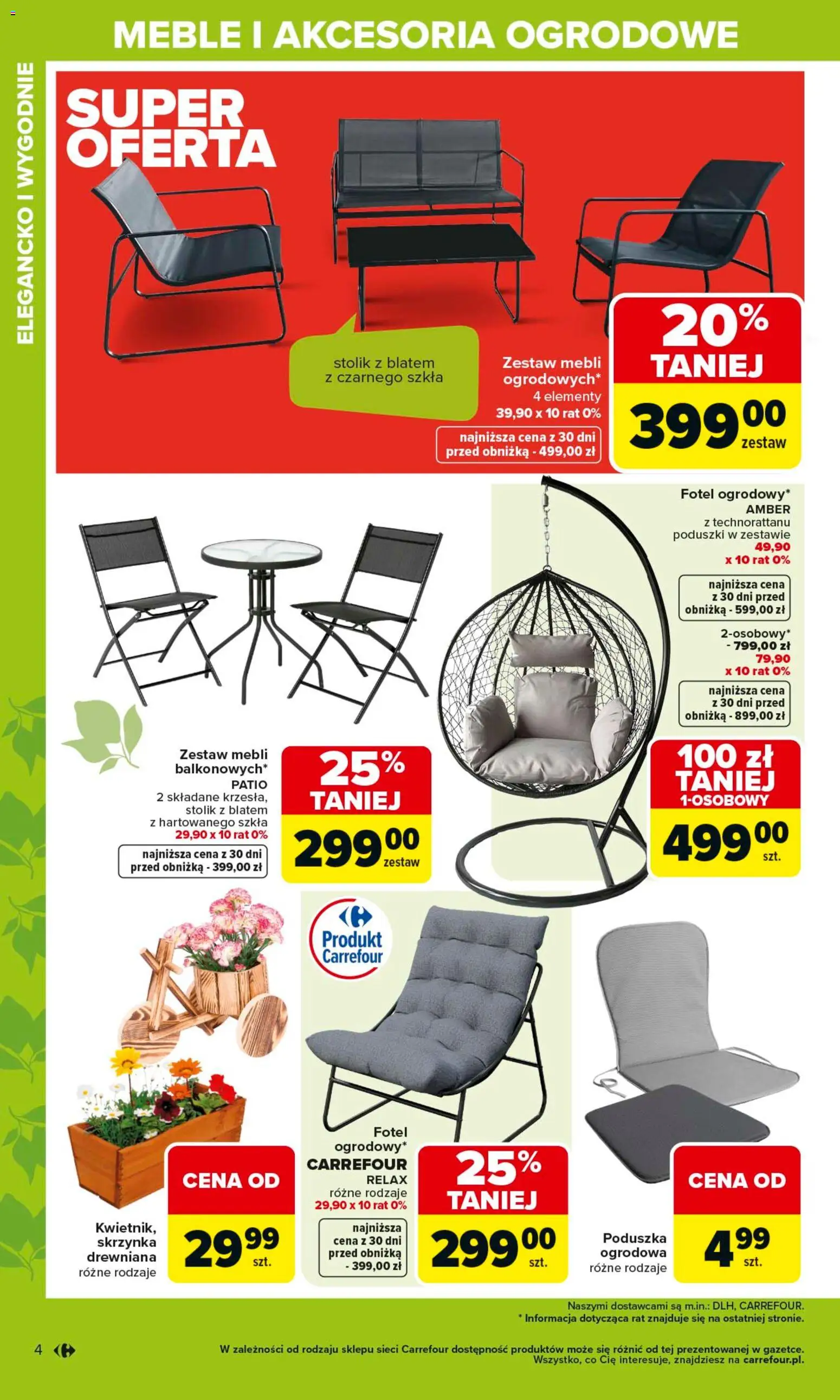 Carrefour gazetka - Gdzie Kwitnie Życie od 07.04.2026 | Strona: 4 | Produkty: Poduszka, Fotel