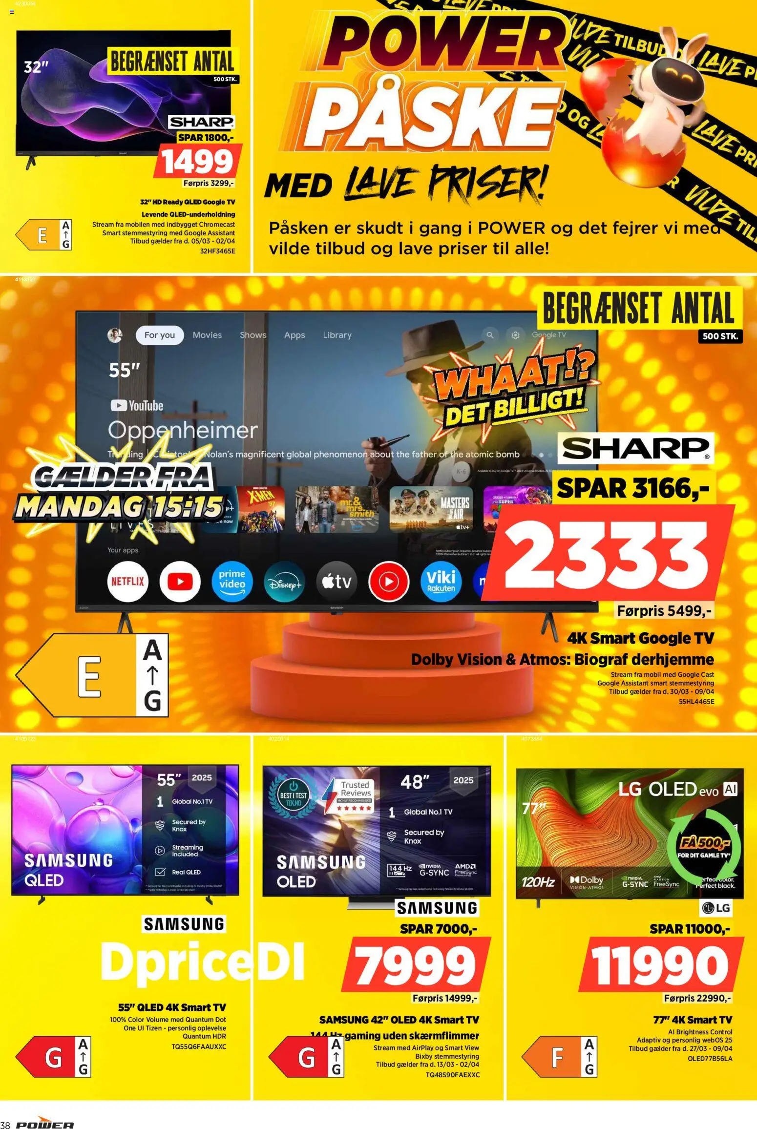 Power tilbudsavis – gyldig fra 01.04.2026 | Side: 38 | Produkter: Smart TV, TV, Video