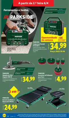 Pré-visualização Lidl Novidades válido de 06.04.2026 | Página: 4 | Produtos: Banco, Ferramentas, Compressor