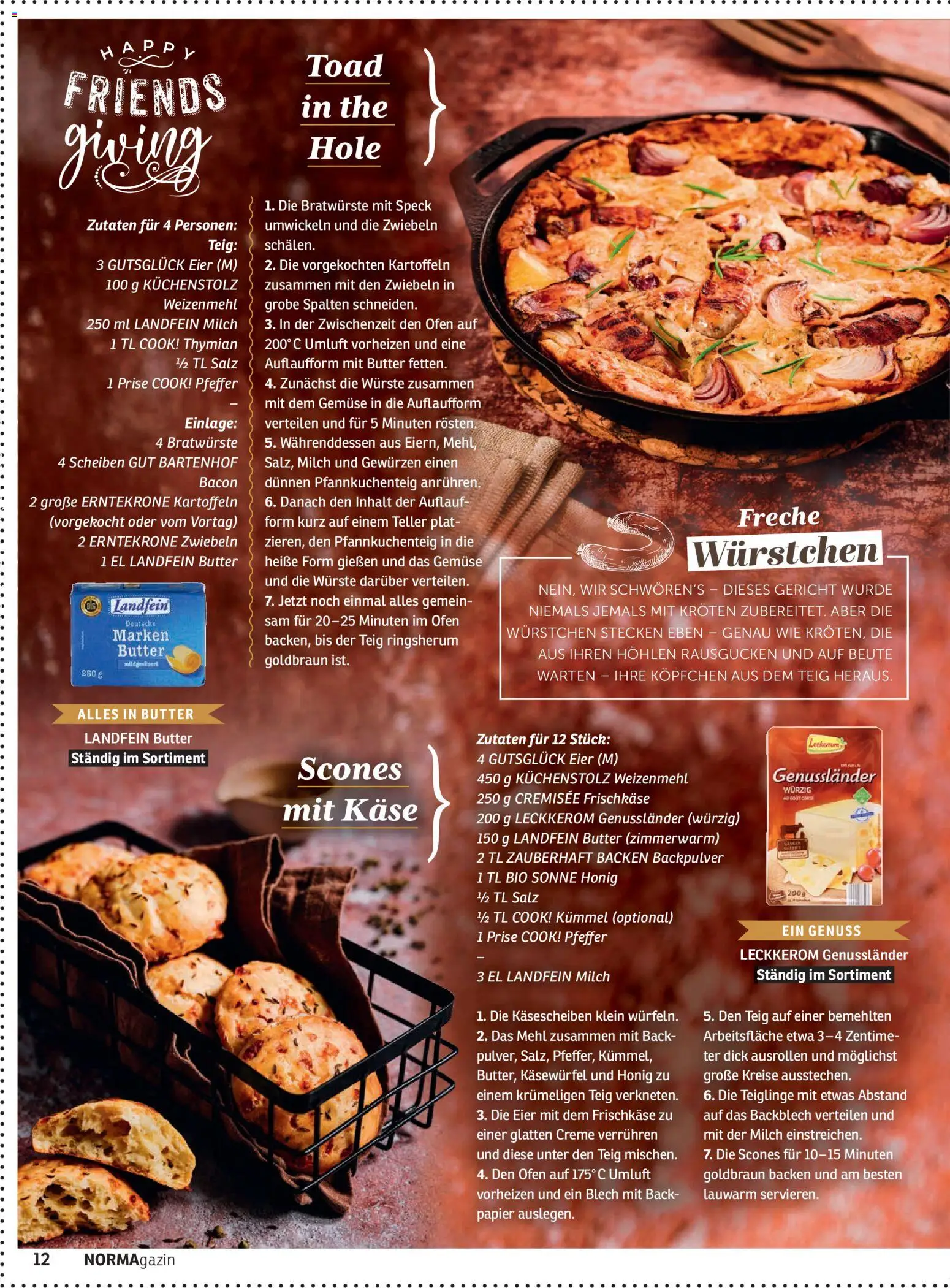 Norma NORMAgazin November/Dezember 2025 – gültig ab 01.11.2025 | Seite: 12 | Produkte: Käse, Zwiebeln, Salz, Pfeffer