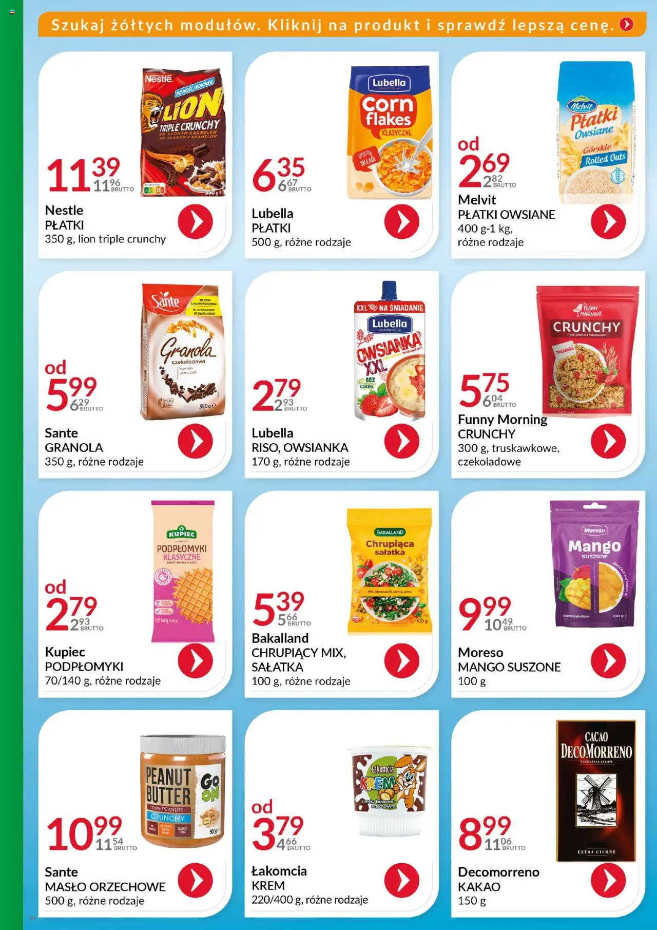 Eurocash Gazetka - Katalog Artykułów Spożywczych od 21.09.2025 | Strona: 26 | Produkty: Masło orzechowe, Kakao, Granola, Sałatka