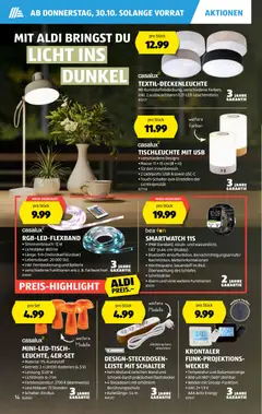 Aldi Aktionen ab 30.10.2025 gültig | Seite: 15 | Produkte: Batterie, Schrank, Wecker, Usb