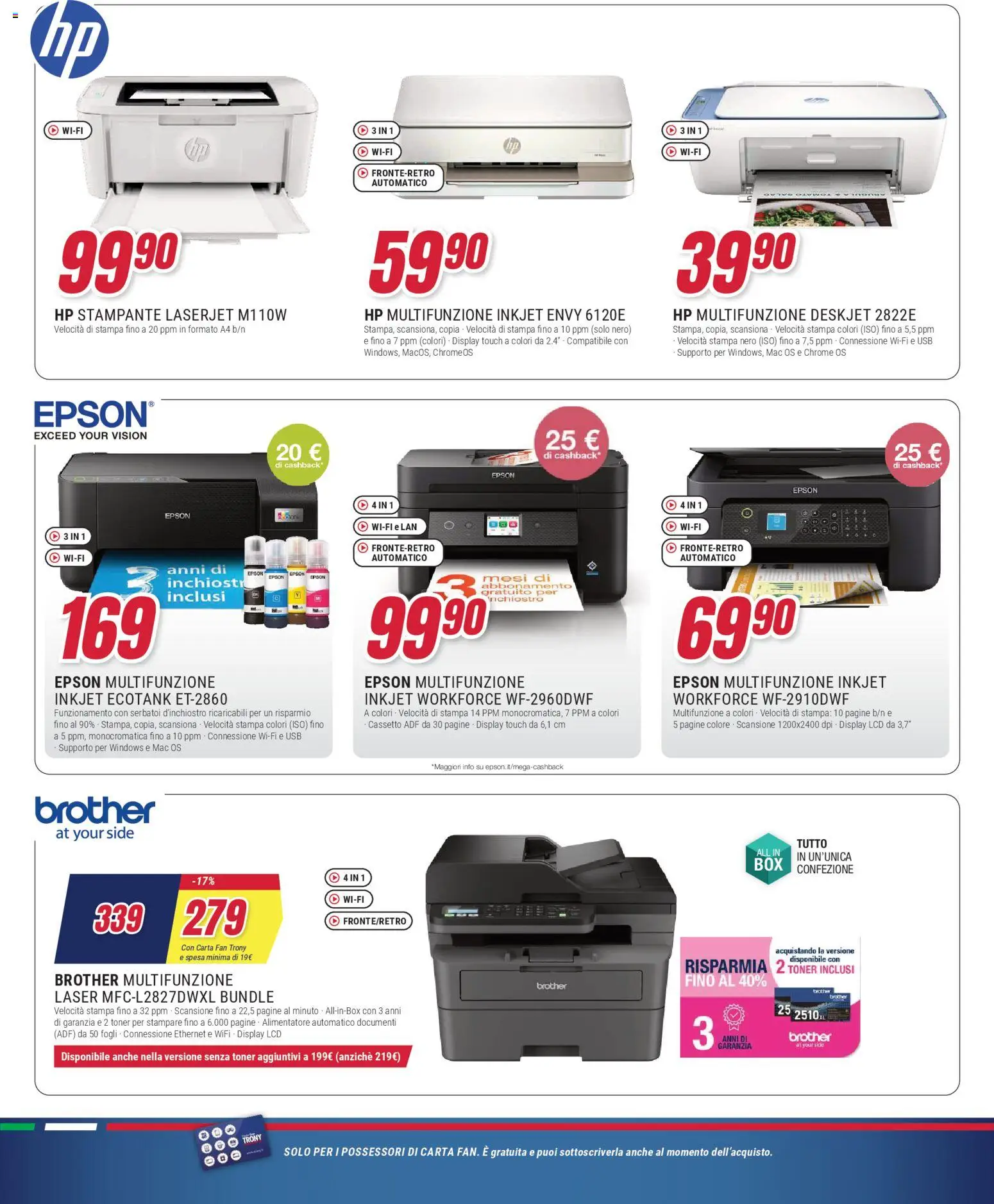 Volantino Trony del 27.12.2025 | Pagina: 14 | Prodotti: Stampante, USB, Toner, Stampa