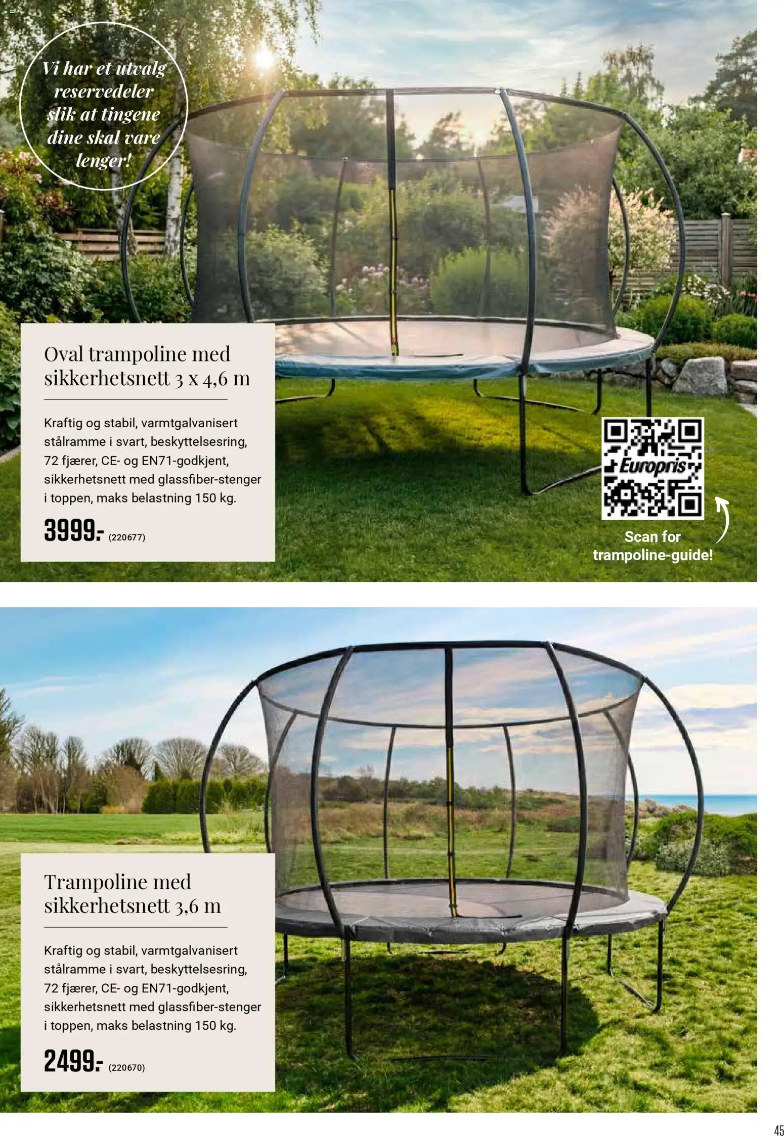 {H1} | Side: 45 | Produkter: Trampoline