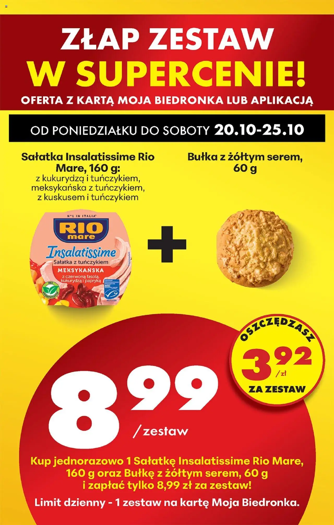 Biedronka gazetka od 20.10.2025 | Strona: 86 | Produkty: Karta, Papryka, Sałatka z tuńczykiem, Sałatka