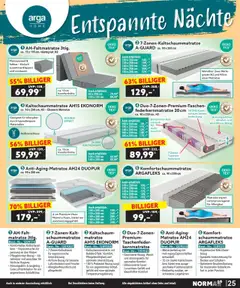 Norma - Bestellmagazin gültig ab 01.08.2025 | Seite: 25 | Produkte: Matratze