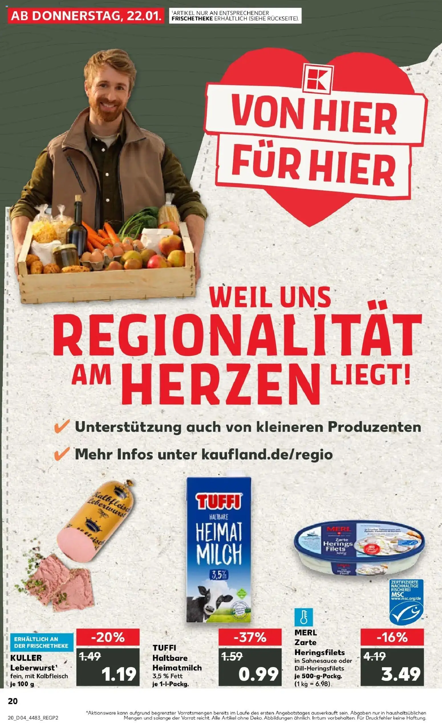 Prospekt Kaufland ab 25.01.2026 » Angebote Online zum Blättern | Seite: 20 | Produkte: Milch