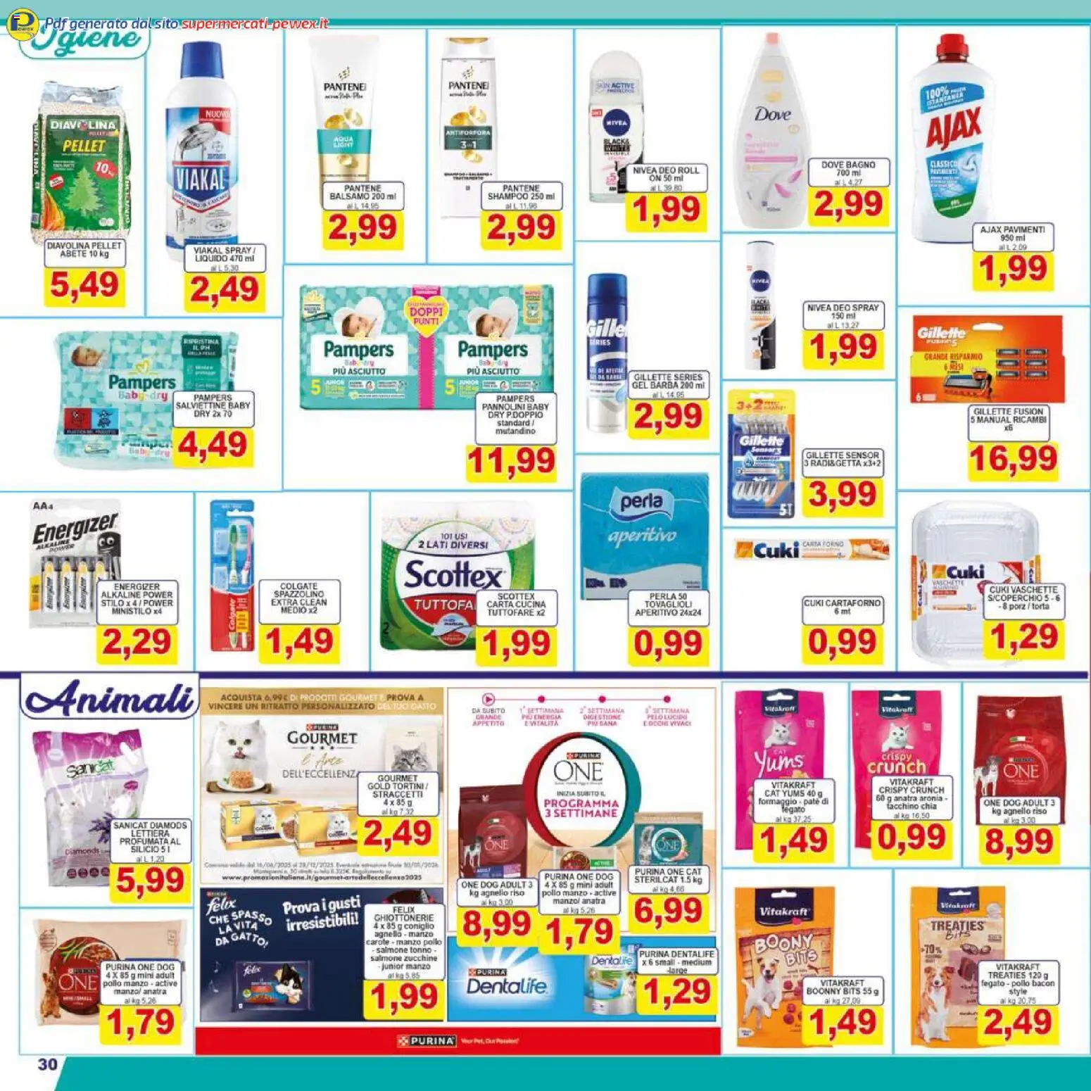 Volantino Pewex del 06.12.2025 | Pagina: 30 | Prodotti: Pollo, Carote, Tonno, Bagno