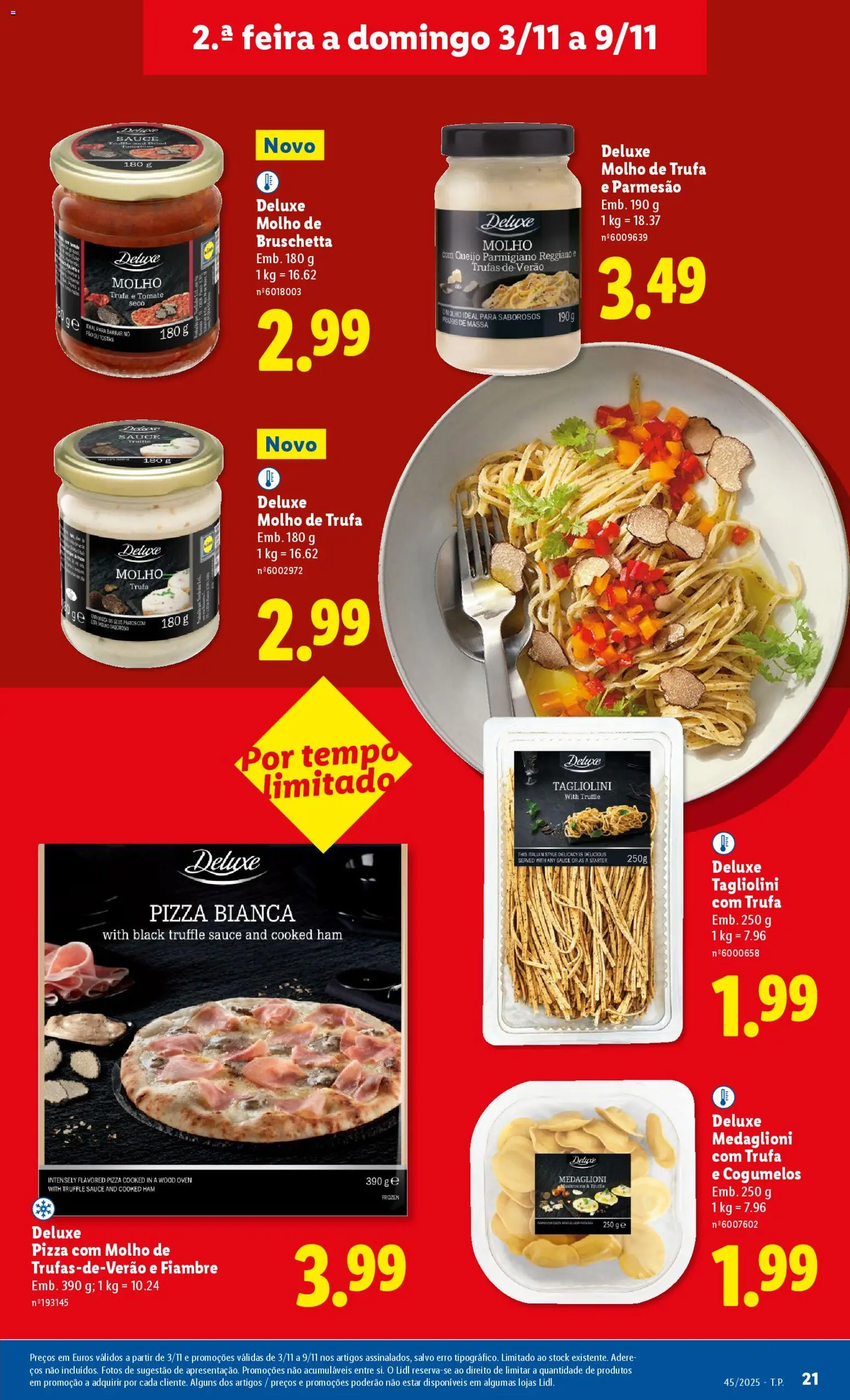 Lidl folheto │ válido de 03.11.2025 | Página: 21 | Produtos: Pratos, Tostas, Massa, Cogumelos