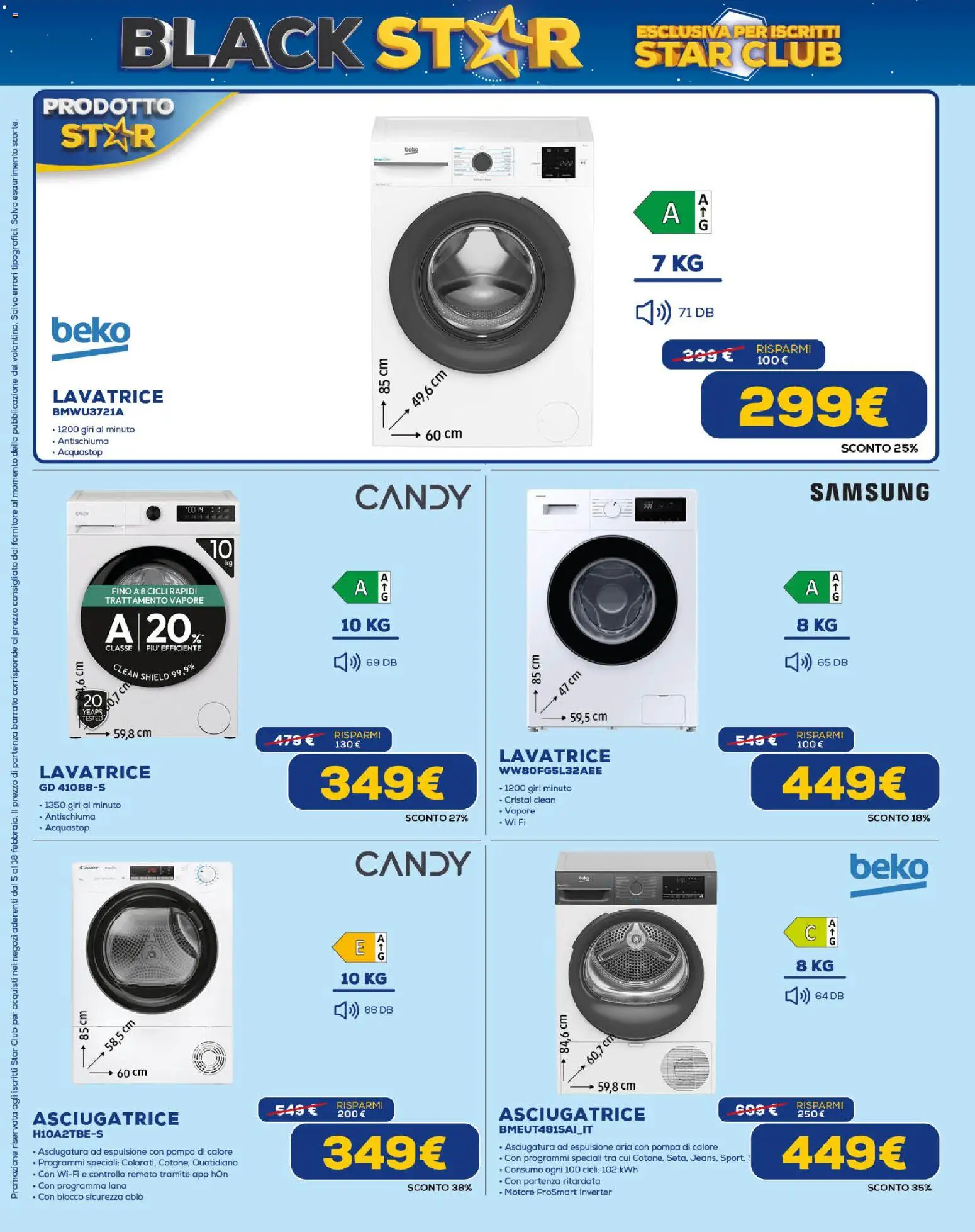 Volantino Euronics del 19.02.2026 | Pagina: 18 | Prodotti: Lavatrice, Asciugatrice, Samsung