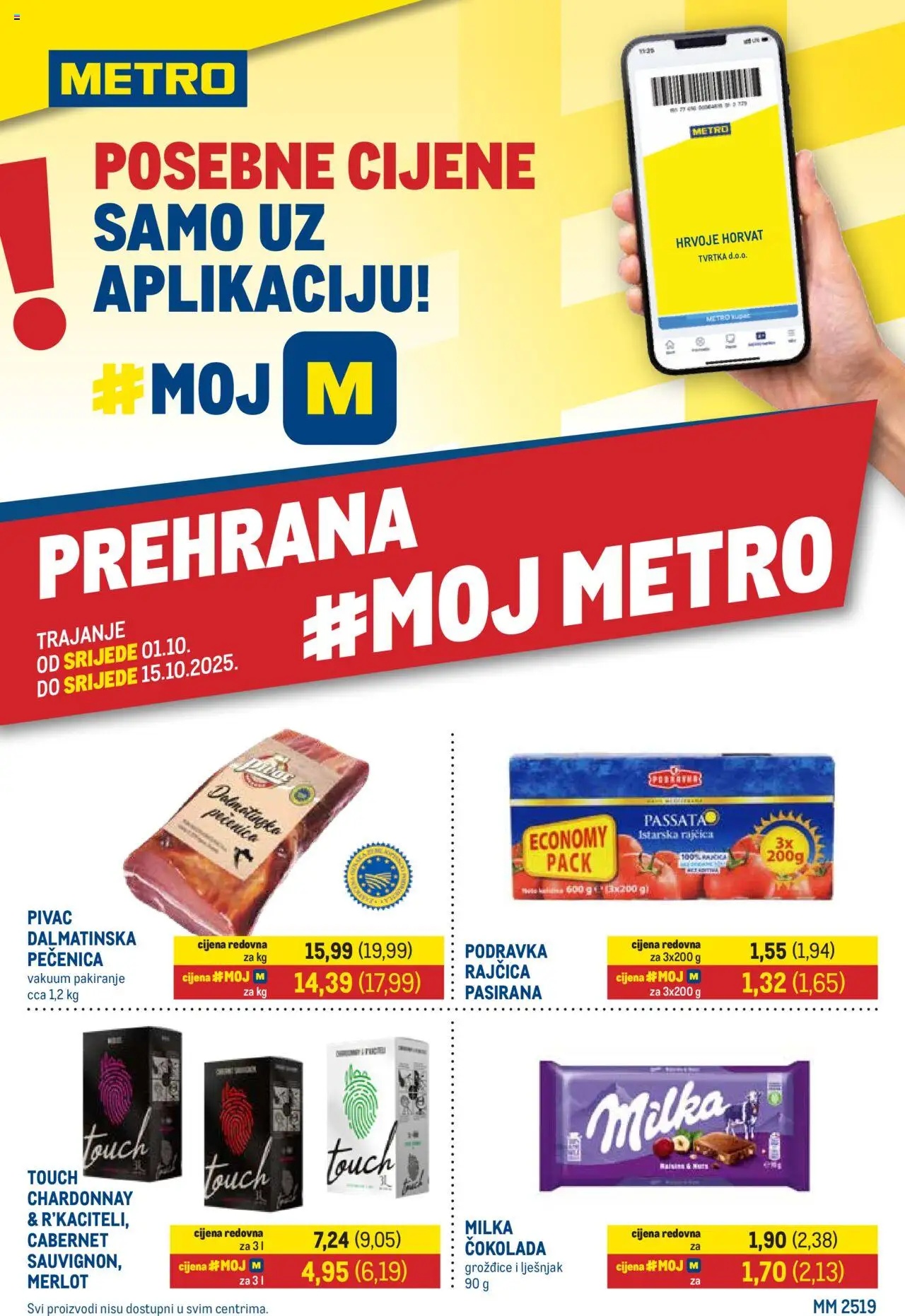 Metro katalog | vrijedi od 01.10.2025 | Stranica: 1 | Proizvodi: Čokolada, Podravka, Lješnjak, Rajčica