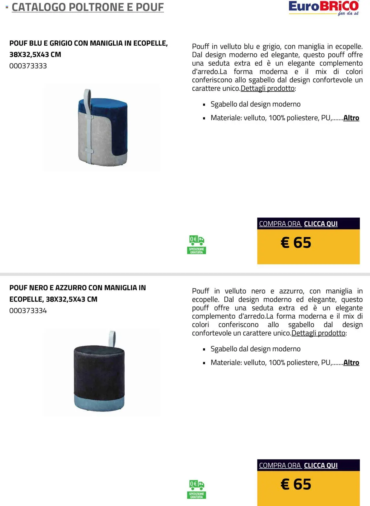 Volantino Eurobrico del 23.07.2025 | Pagina: 8 | Prodotti: Sgabello