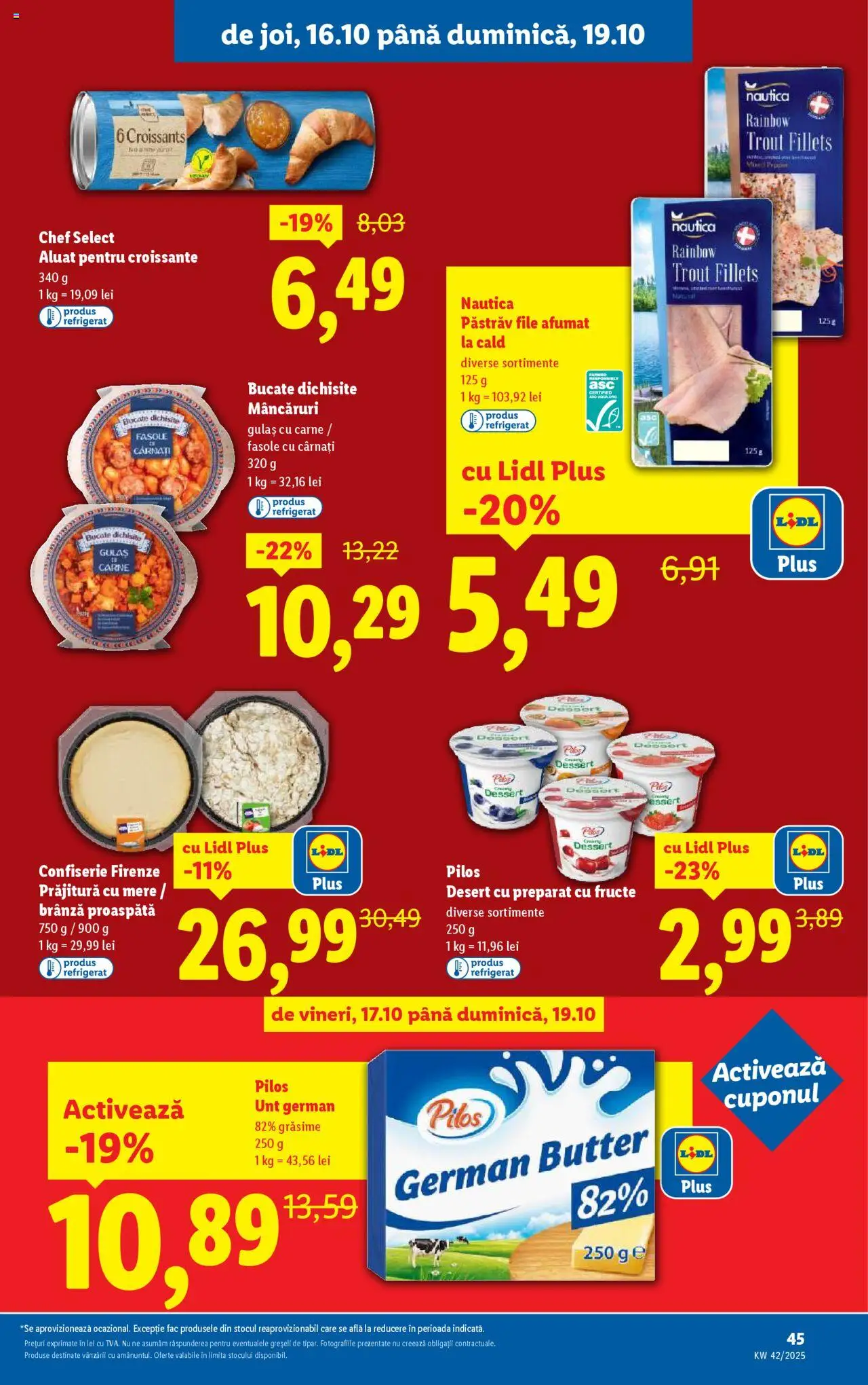 Noul catalog Lidl – valabil de la 13.10.2025 | Pagină: 45 | Produse: Toplar, Aluat, Unt, Fructe
