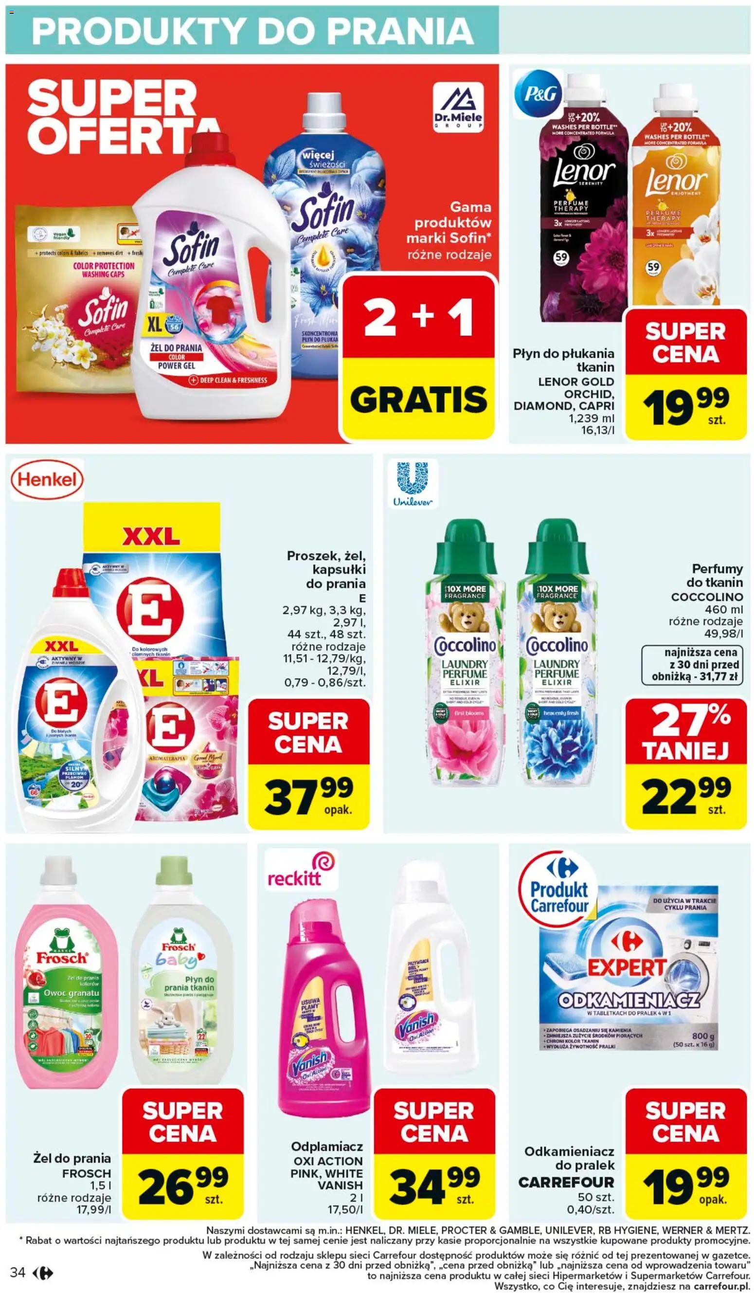 Carrefour Gazetka od 02.02.2026 | Strona: 36 | Produkty: Vanish, Coccolino, Perfumy, Odplamiacz