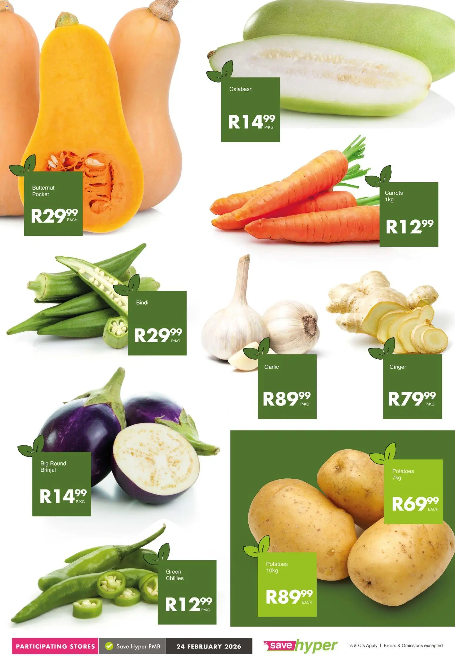 New Save catalogue – valid from 24.02.2026 | Page: 6 | Products: Carrots, Potatoes, Garlic