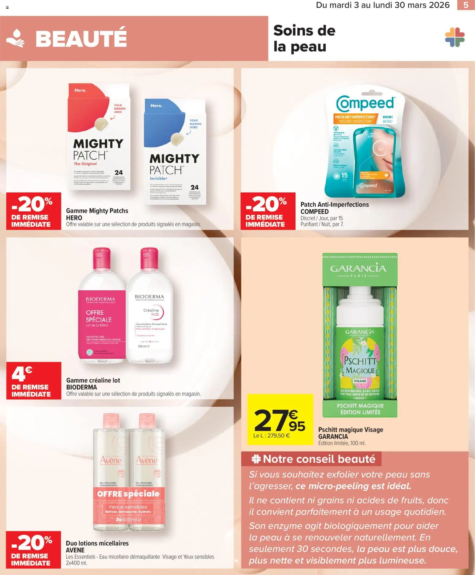 {H1} | Page: 5 | Produits: Eau micellaire, Thé