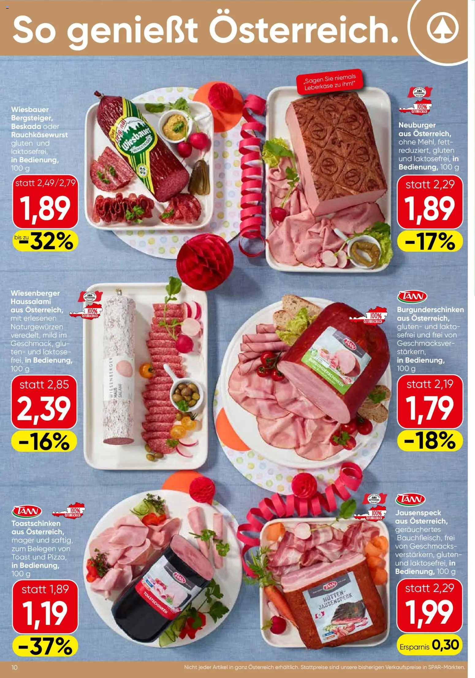 Spar Flugblatt - Vorarlberg gültig ab 29.01.2026 | Seite: 10