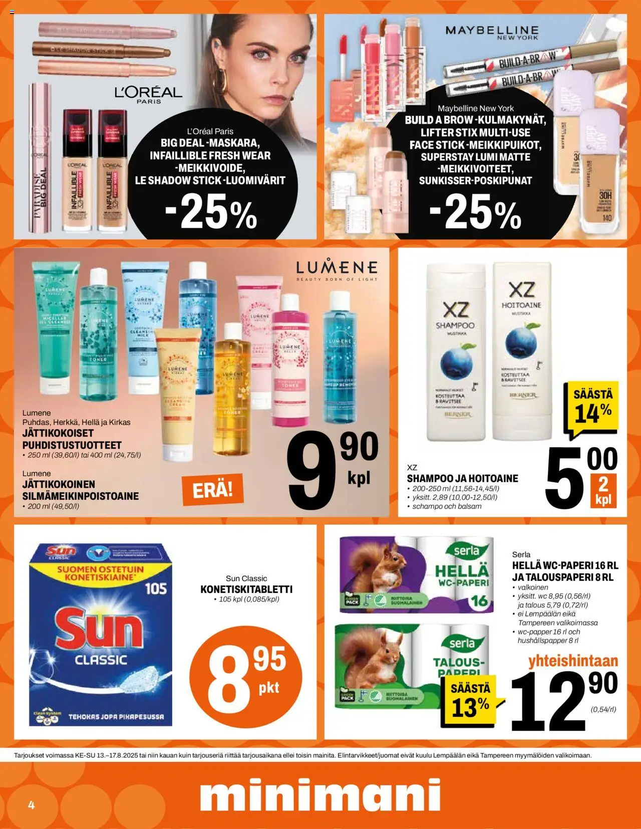  | Sivu: 4 | Tuotteet: Hella, Shampoo, Mustikka, WC