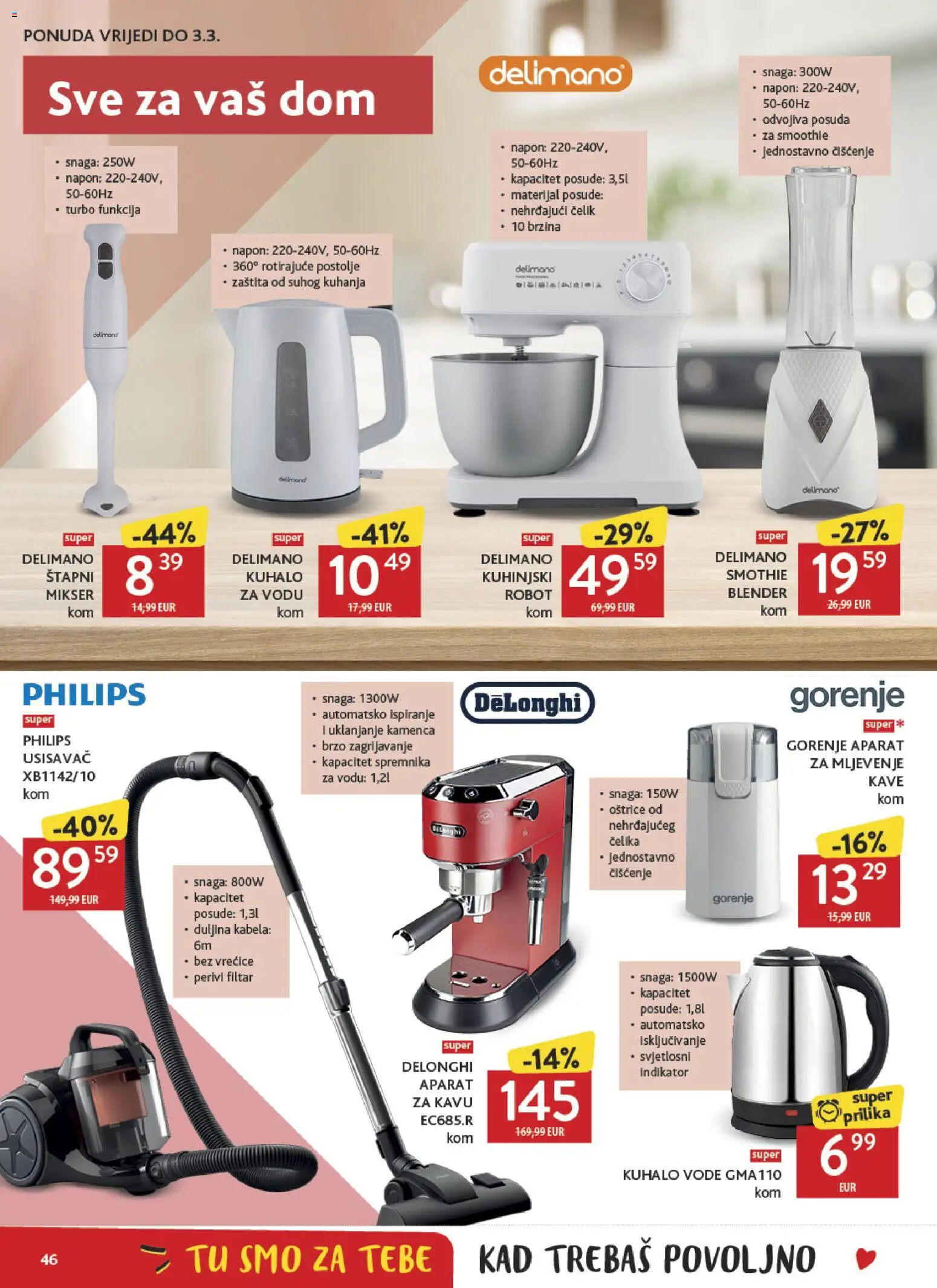 Konzum HR akciós ujság - amely érvényes a következő dátumtól: 18.02.2026 | Oldal: 46 | Termékek: Robot, Kávé, Smoothie