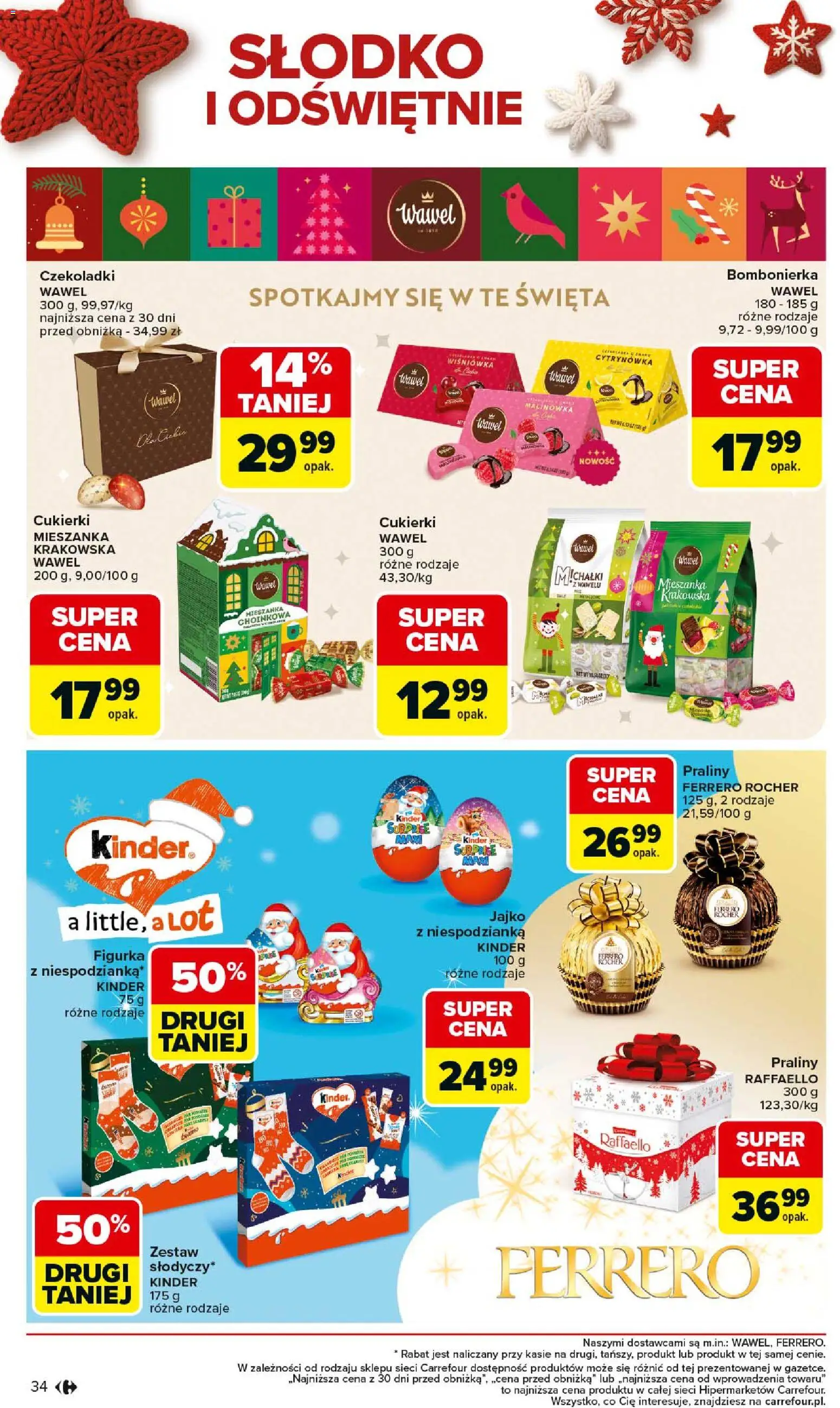 Carrefour Gazetka - Święta spełnionych marzeń od 01.12.2025 | Strona: 34 | Produkty: Czekoladki, Praliny, Bombonierka, Ferrero rocher