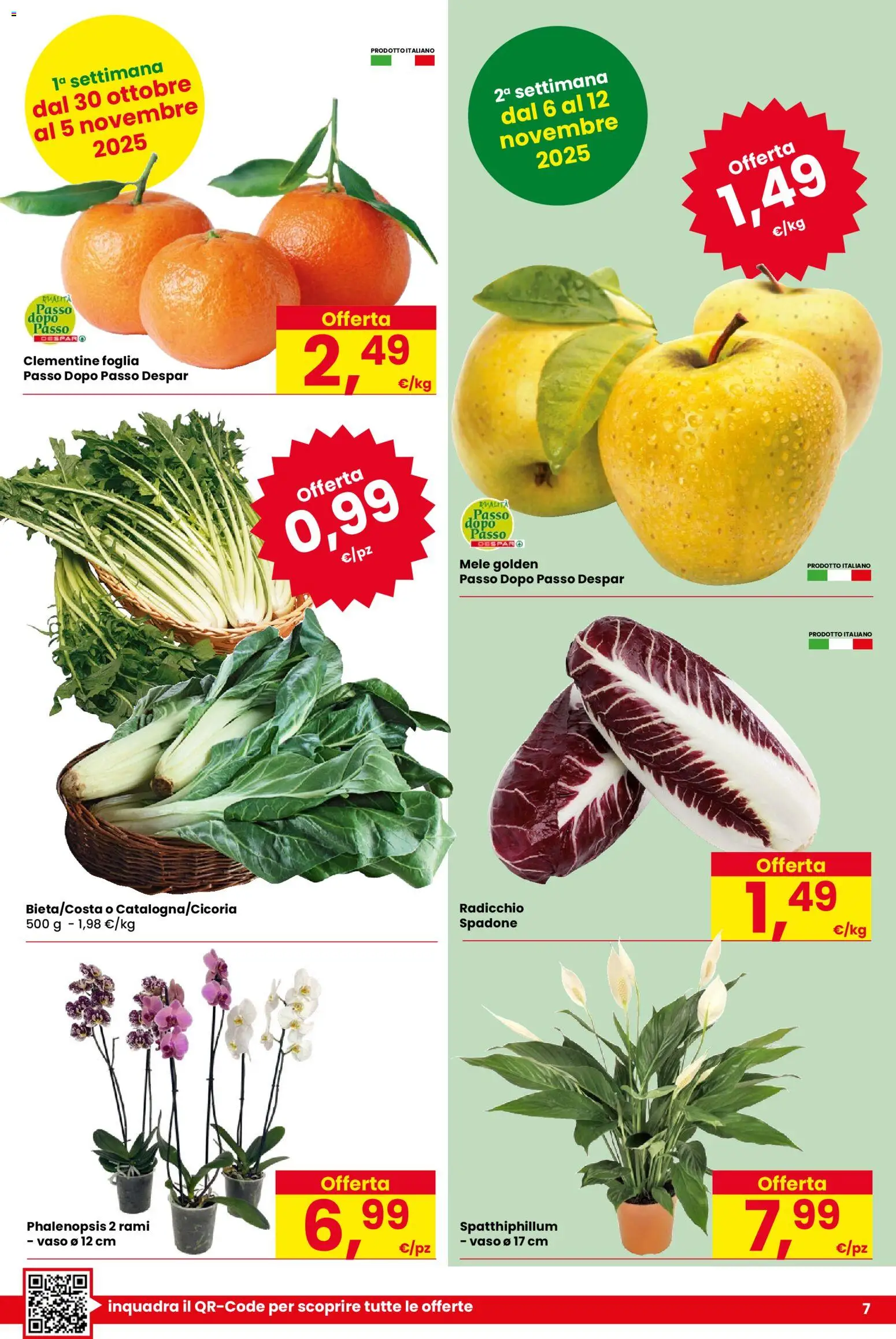 Volantino Despar del 30.10.2025 | Pagina: 7 | Prodotti: Mele, Vaso