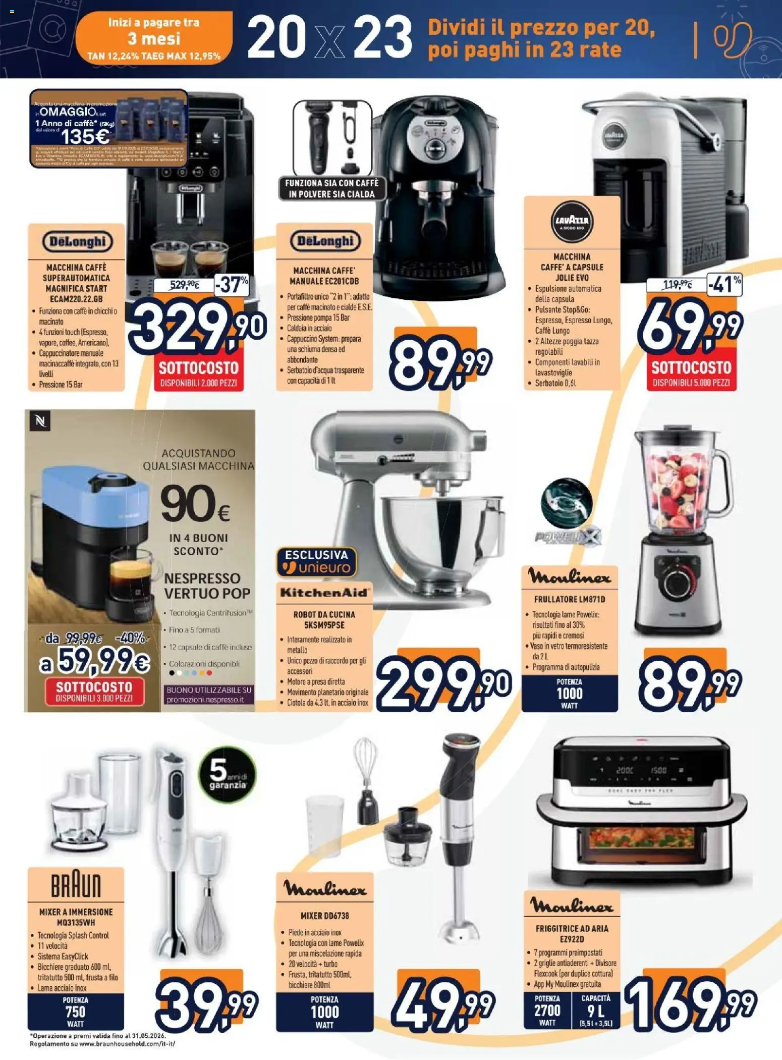 Volantino Unieuro del 05.12.2025 | Pagina: 19 | Prodotti: Lavazza, Robot, Presa, Macinato