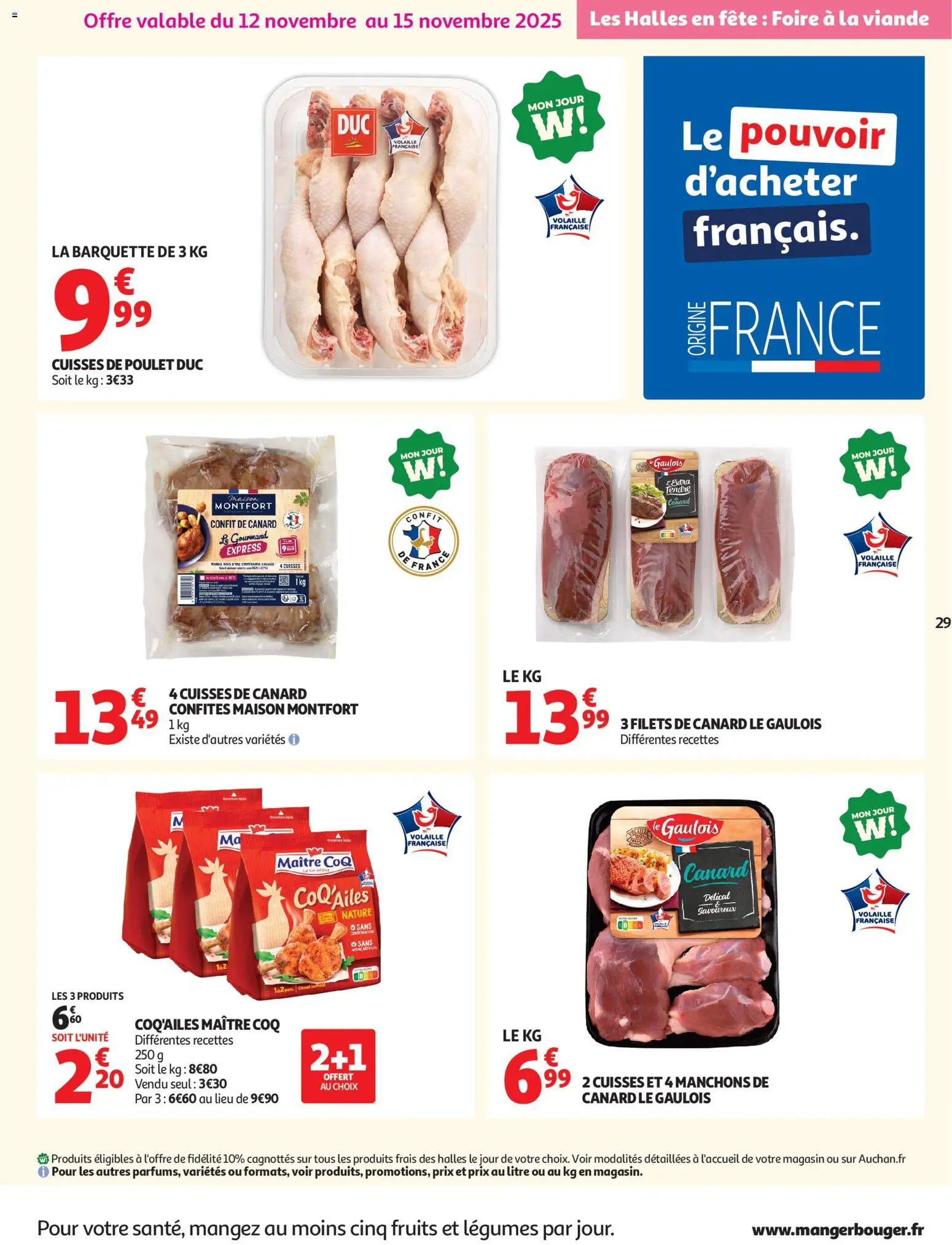 {H1} | Page: 29 | Produits: Cuisses de poulet, Volaille, Cuisses de canard, Viande
