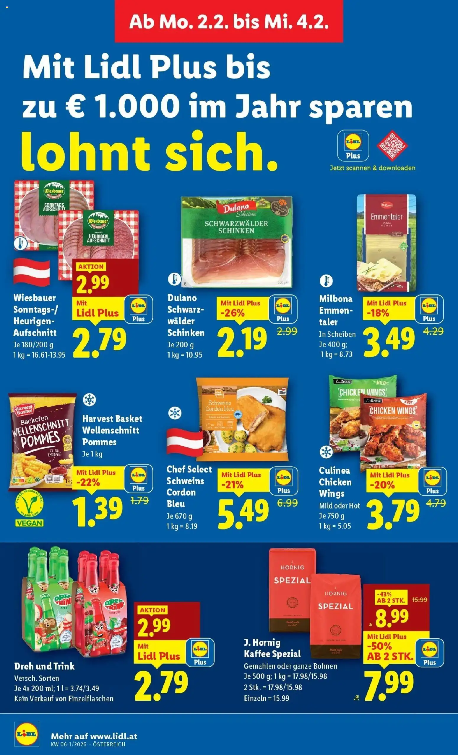 Lidl Flugblatt - St. Pölten, Klosterneuburg, Mödling gültig ab 29.01.2026 | Seite: 40 | Produkte: Kaffee, Schinken