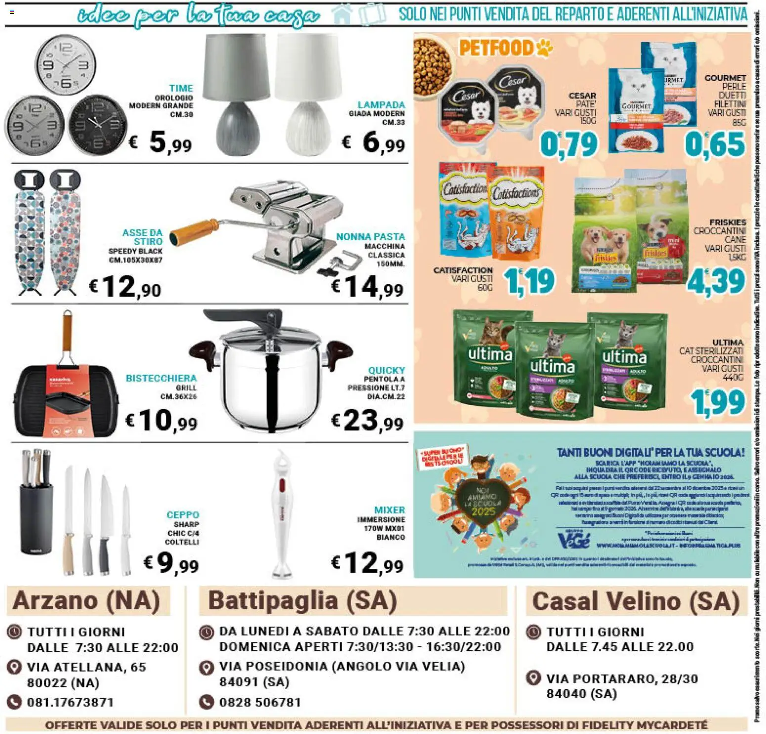 Volantino Eté del 11.11.2025 | Pagina: 24 | Prodotti: Pasta, Orologio, Mixer, Lampada