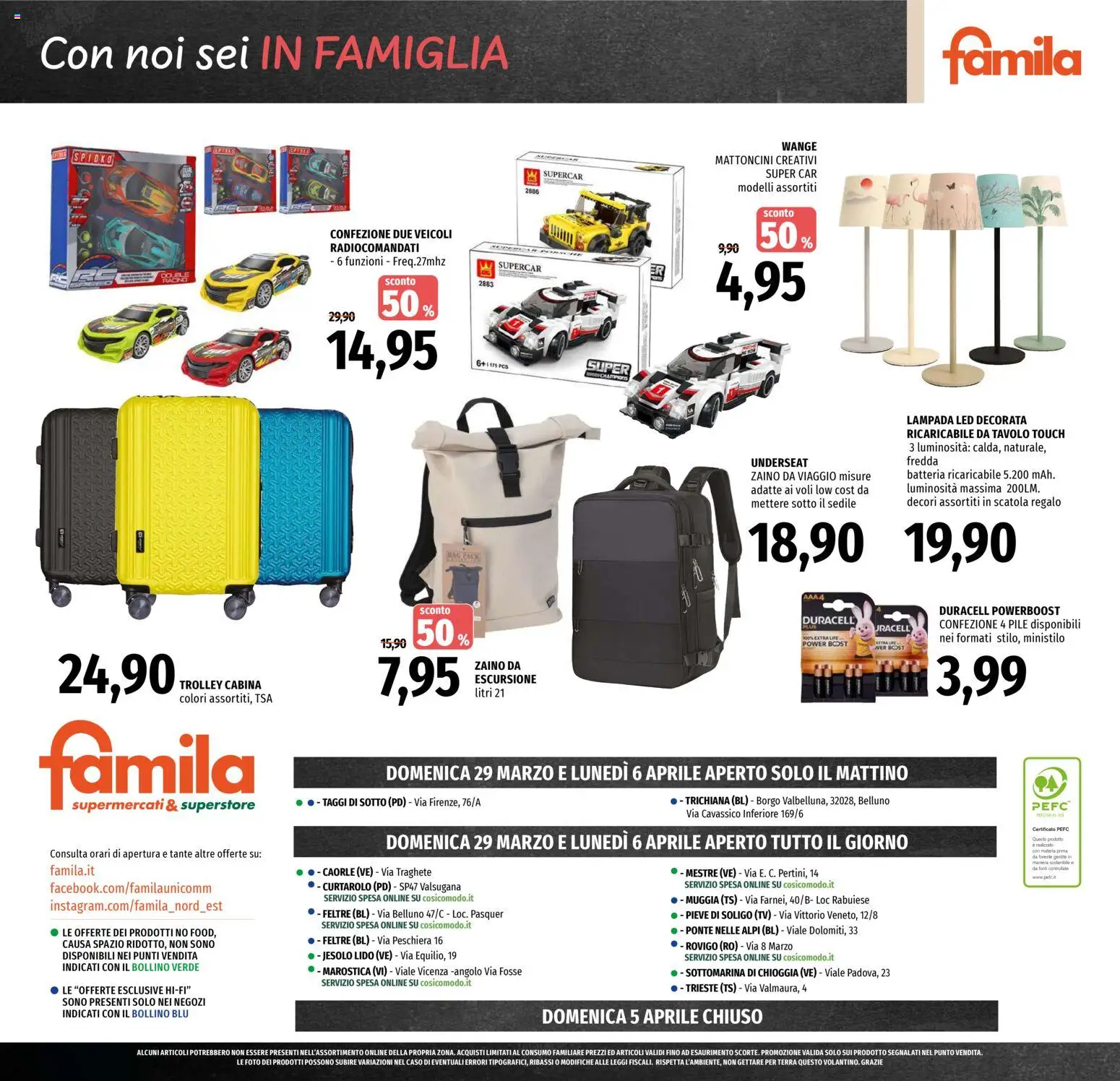 Volantino Famila del 26.03.2026 | Pagina: 32 | Prodotti: Zaino, TV, Trolley, Batteria