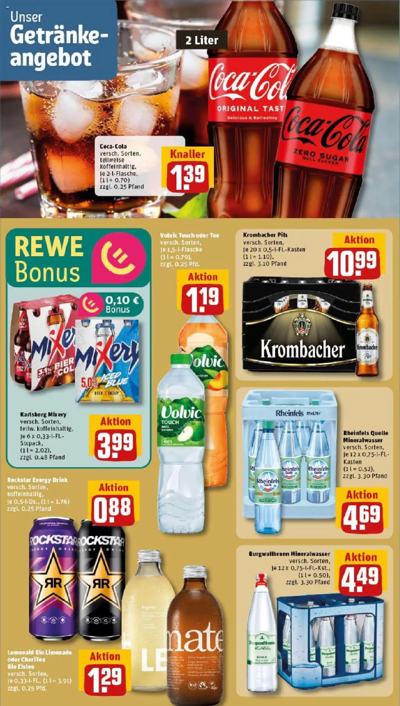 Rewe prospekt Dortmund	 - gültig ab dem 22.06.2025 | Seite: 18 | Produkte: Bier, Rockstar, Pils, Rheinfels quelle