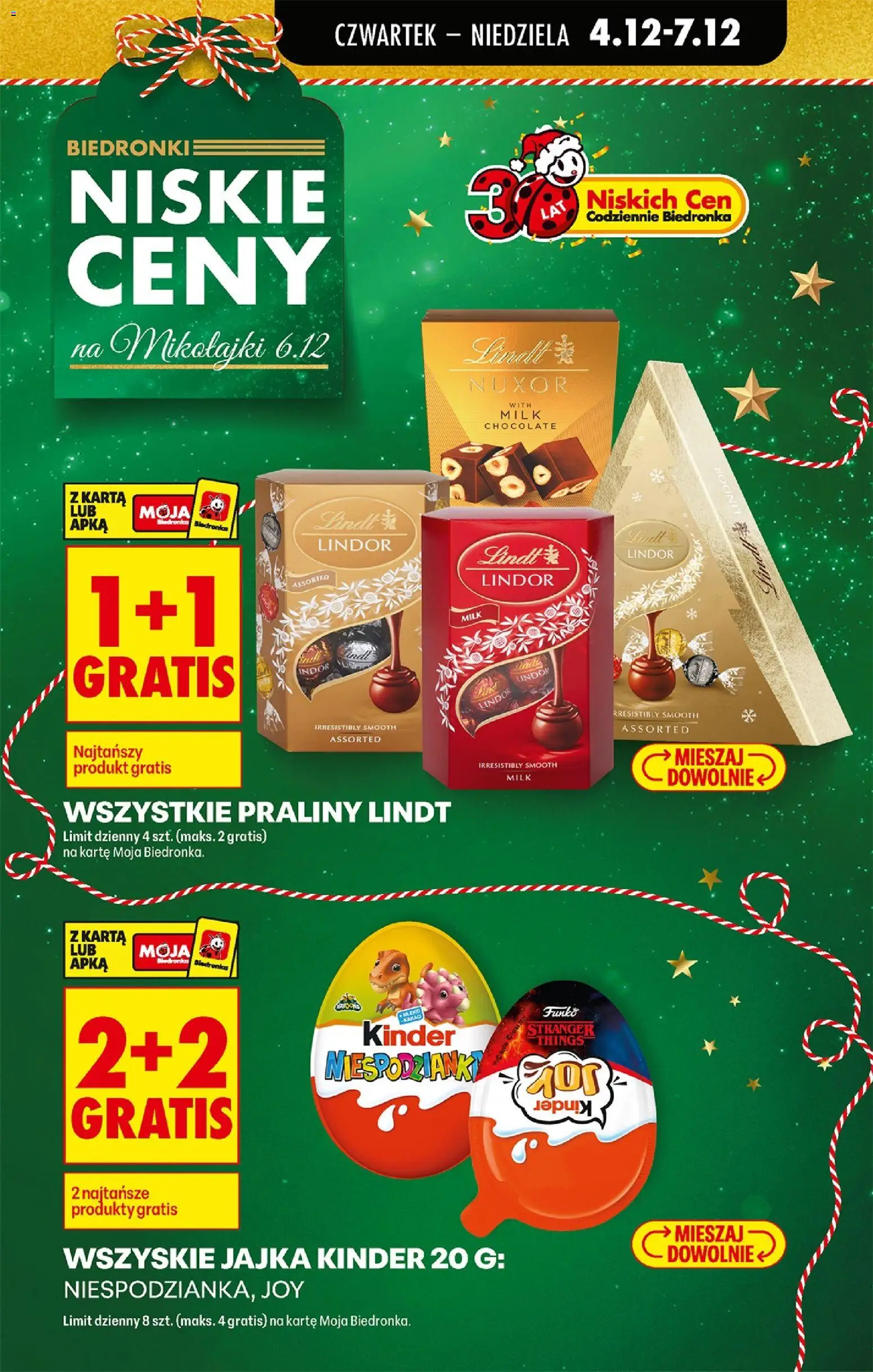 Biedronka gazetka - Oferta w tym tygodniu od 04.12.2025 | Strona: 13 | Produkty: Karta, Kakao, Praliny, Jajka