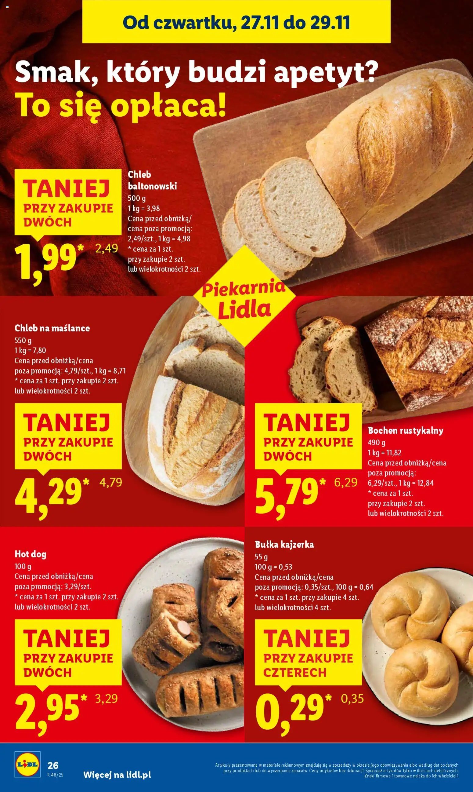 Lidl Black Friday od 27.11.2025 | Strona: 26 | Produkty: Chleb na maślance, Piekarnia, Bułka, Chleb