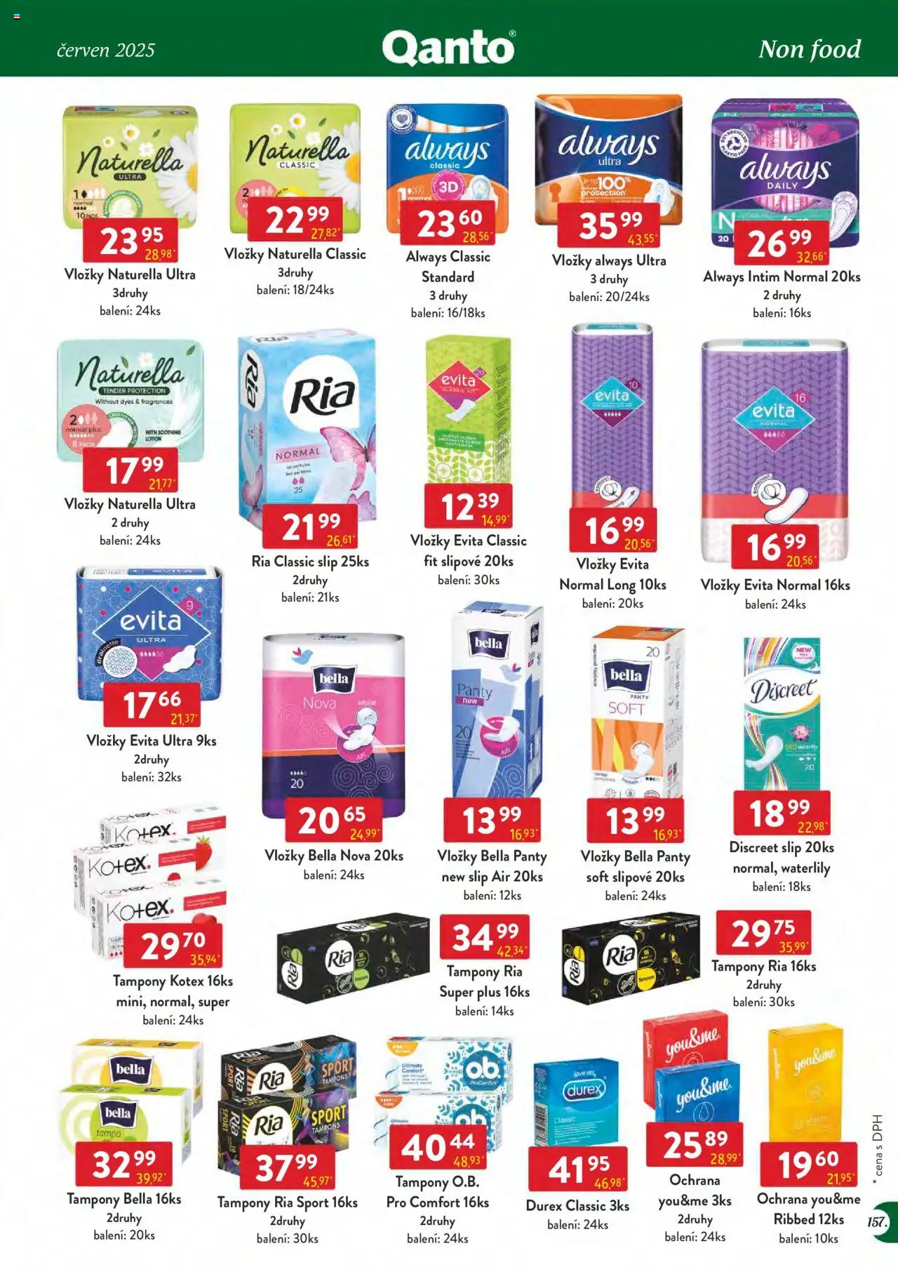 Astur & Qanto leták - Velkoobchod 06/2025 od 01.06.2025 | Strana: 157 | Produkty: Vložky, Durex, Tampony