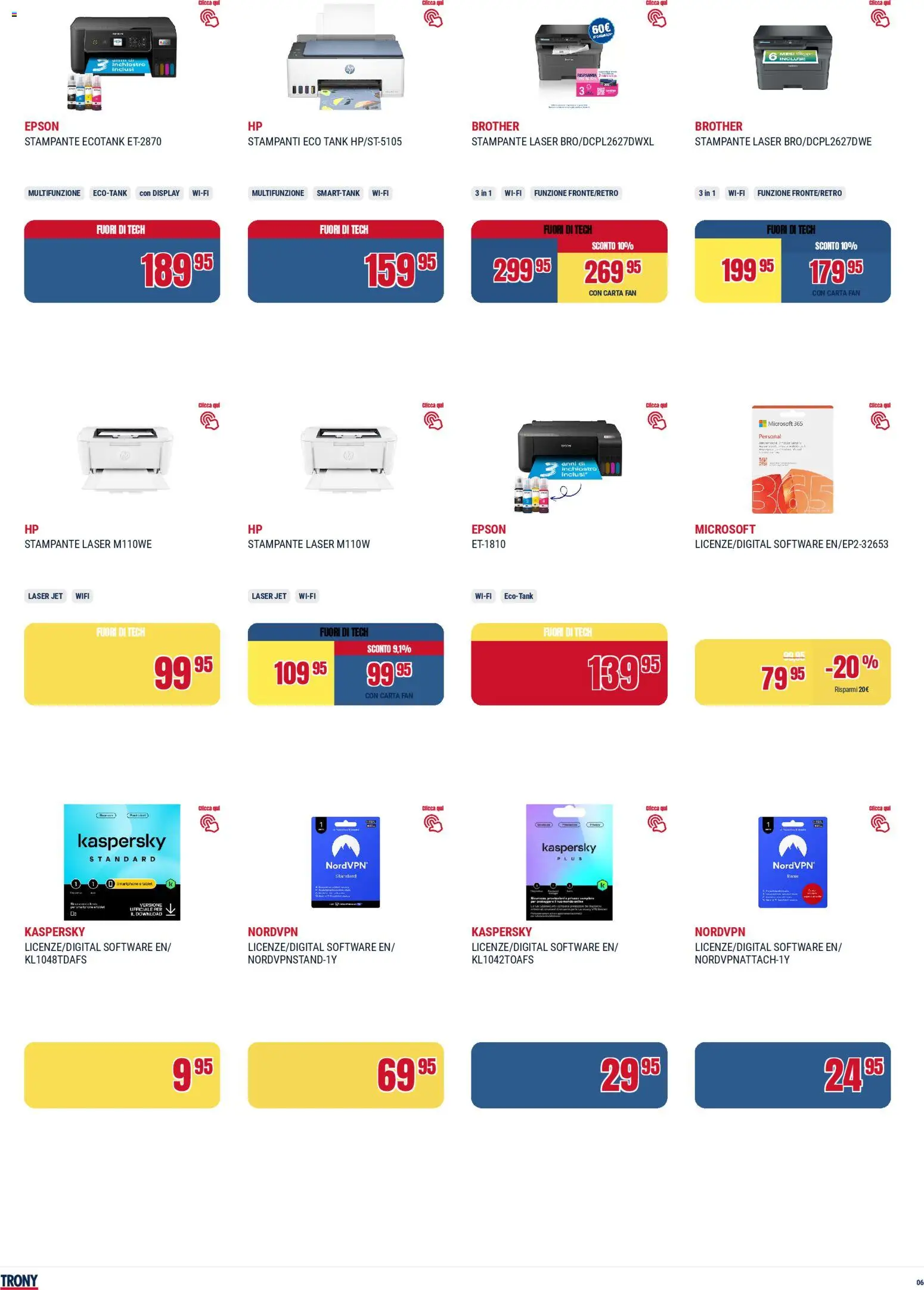 Volantino Trony del 19.02.2026 | Pagina: 6 | Prodotti: Smartphone, Tablet, Stampante, Fan