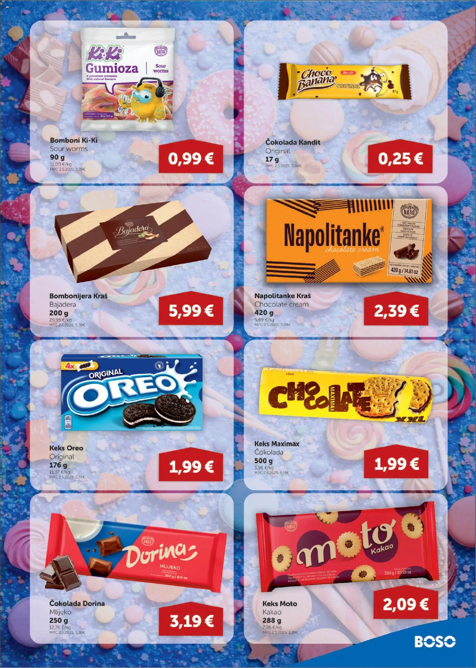 Boso katalog | vrijedi od 12.03.2026 | Stranica: 9 | Proizvodi: Dorina, Bomboni, Bombonijera, Napolitanke